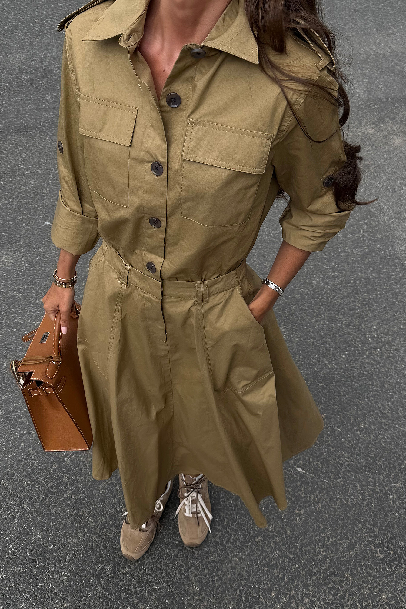 Womens Beige Shirt Dresses | NA-KD
