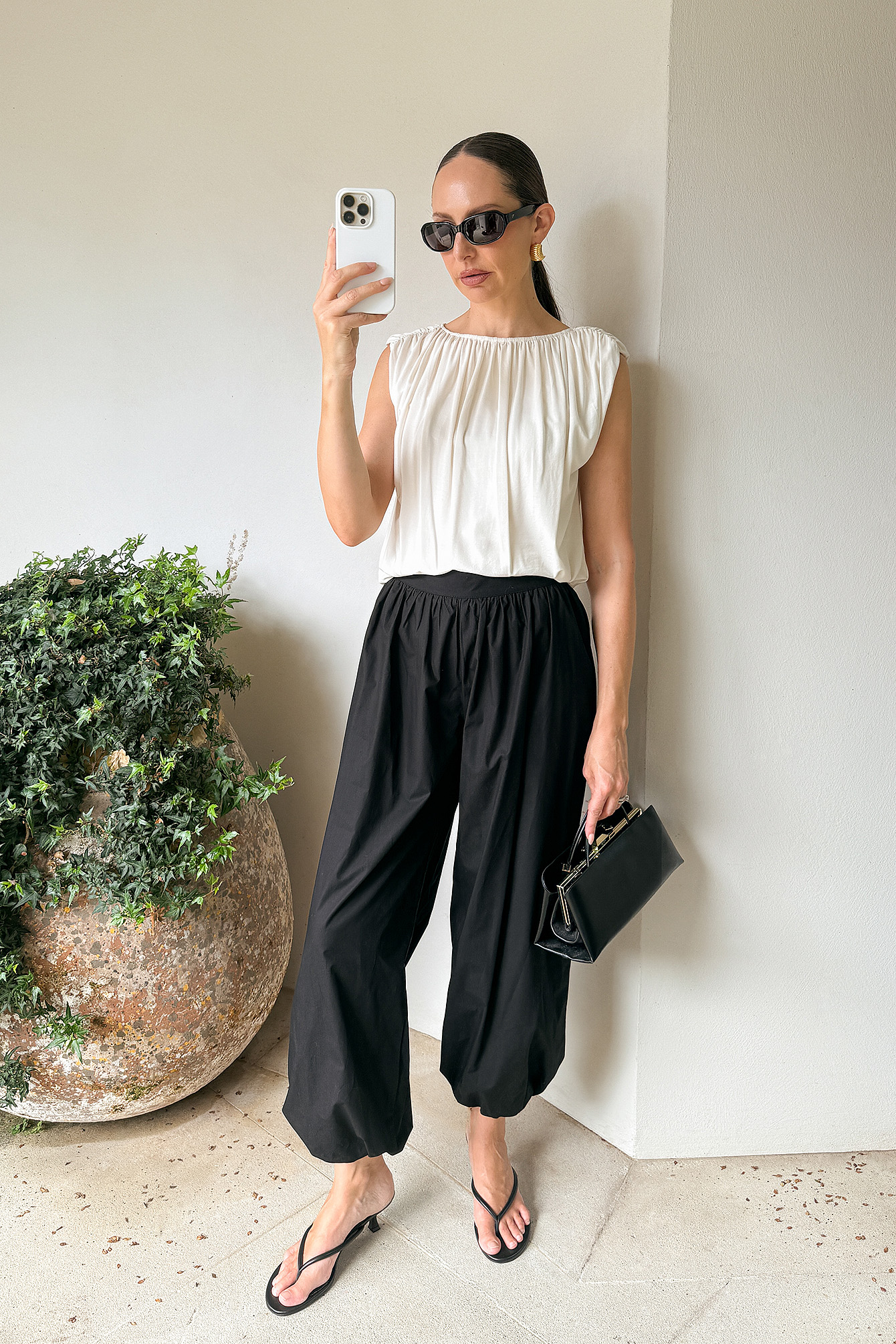 Mid Waist Balloon Pants Black | NA-KD