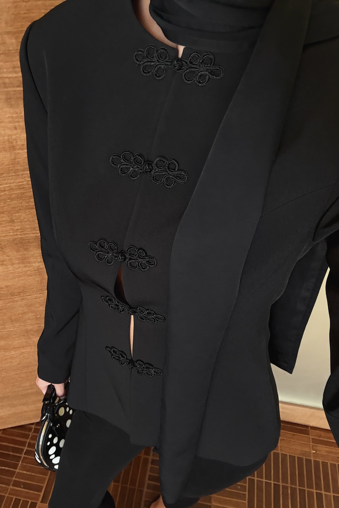 Lovisa Worge x NA-KD Blazer met knoopdetail en gemarkeerde taille - Blazers - Zwart - EU 34 - NA-KD / NAKD