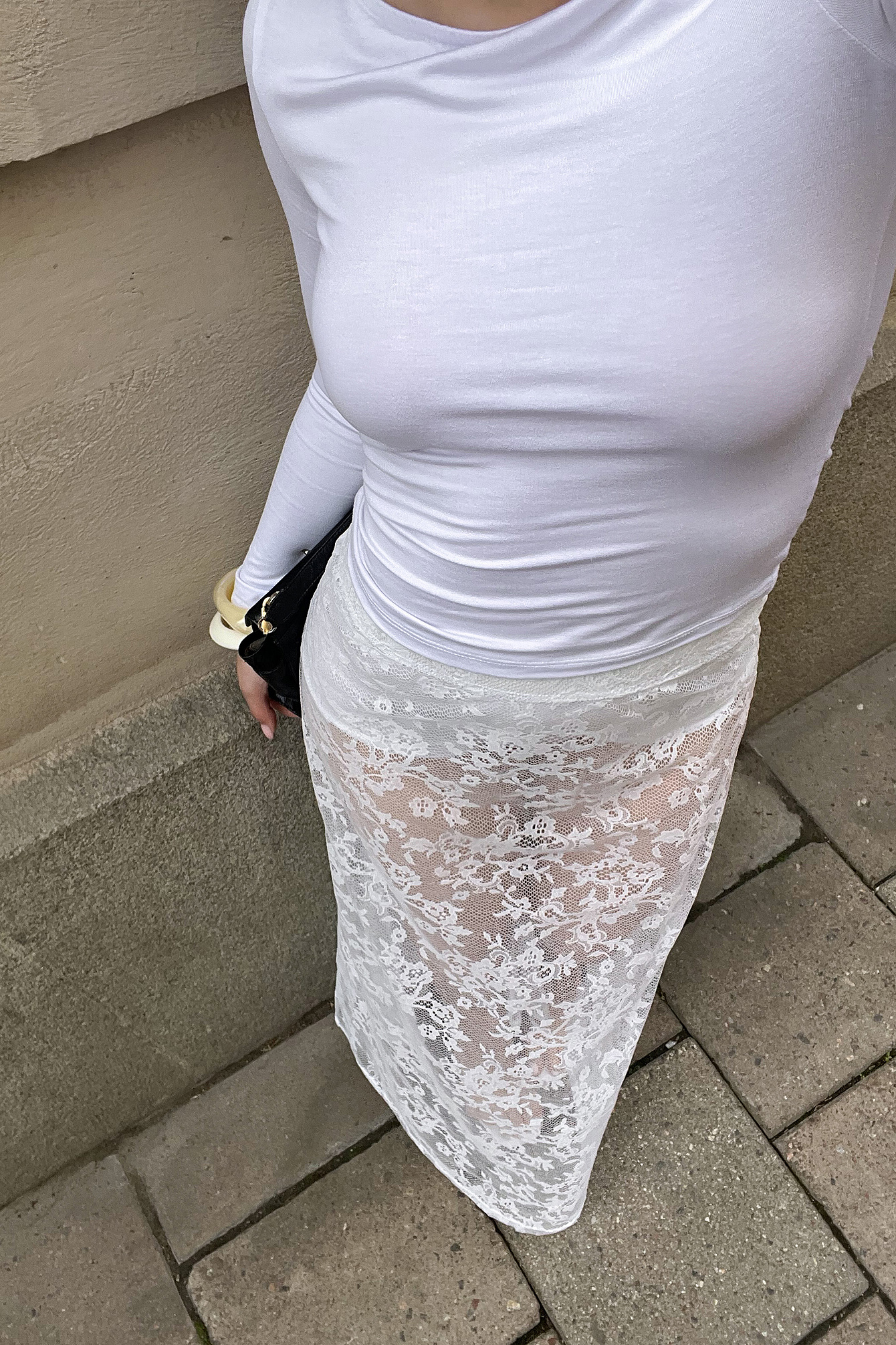 Boat Neck Long Sleeve Top White | NA-KD