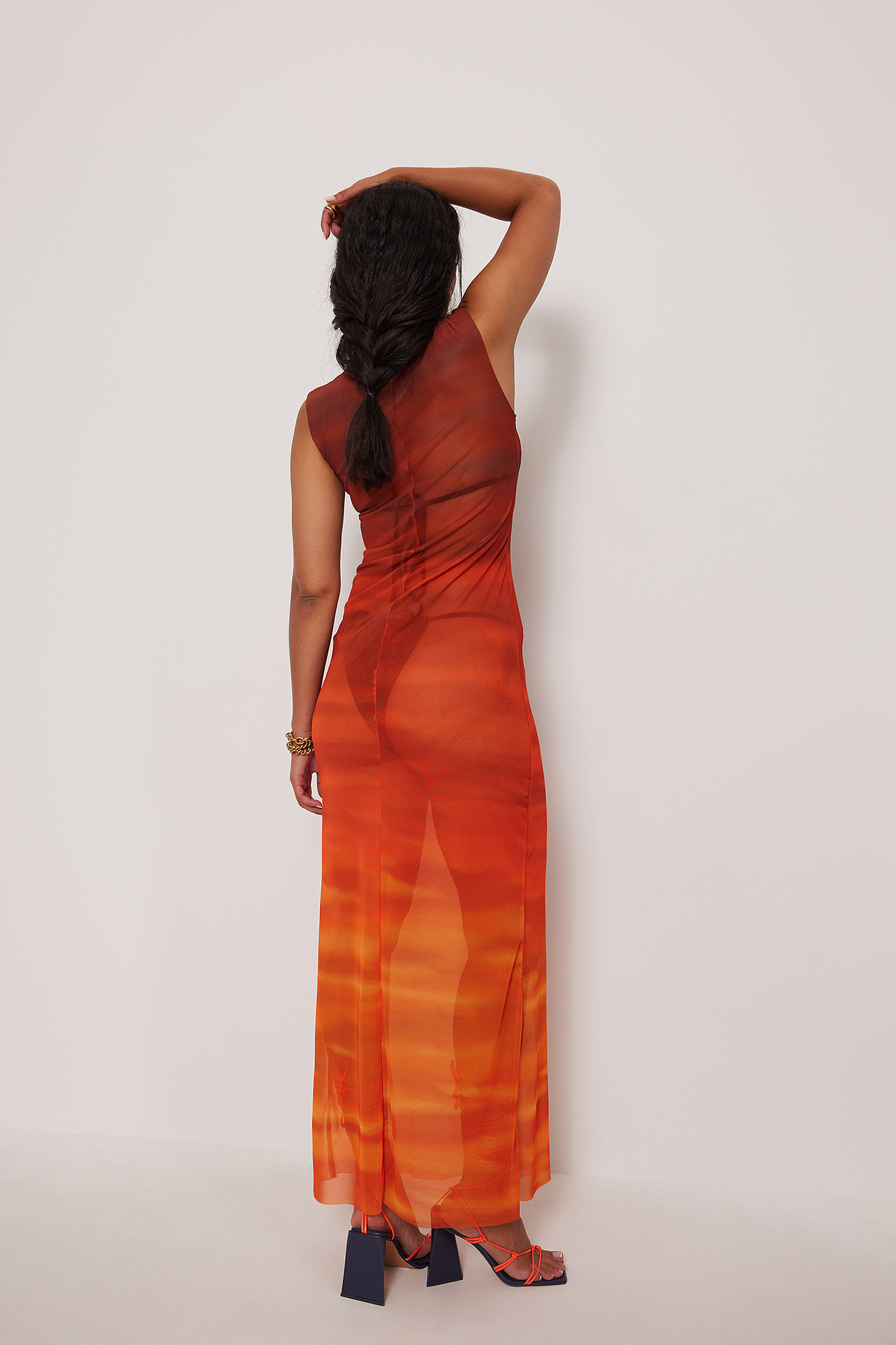 Maxi Mesh Dress Multicolor