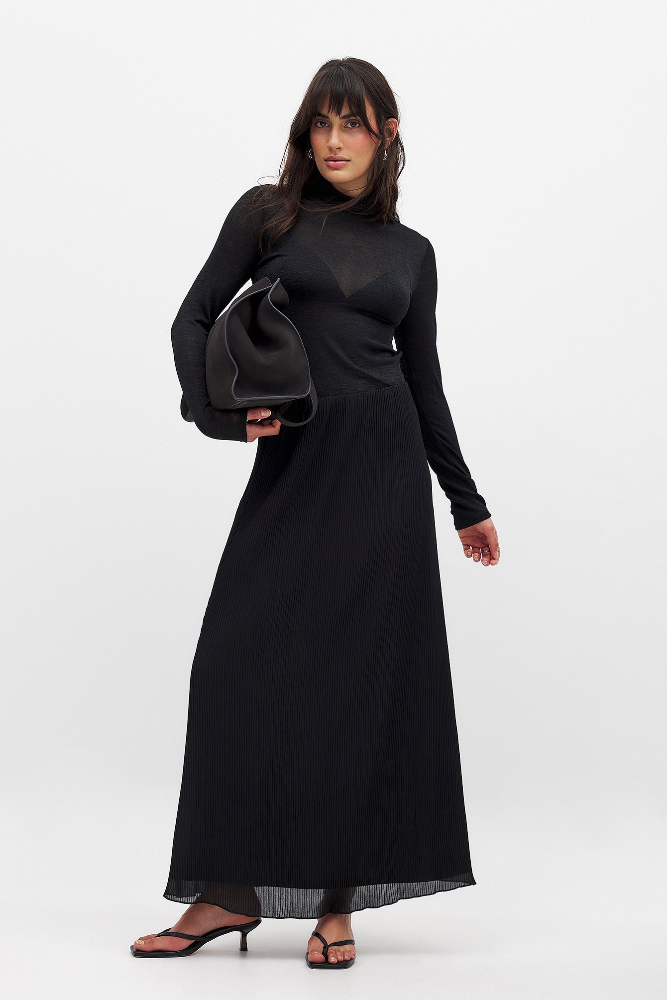 NA-KD Maxi plissérok - Plooirokken - Zwart - XS (EU 32) - NA-KD / NAKD