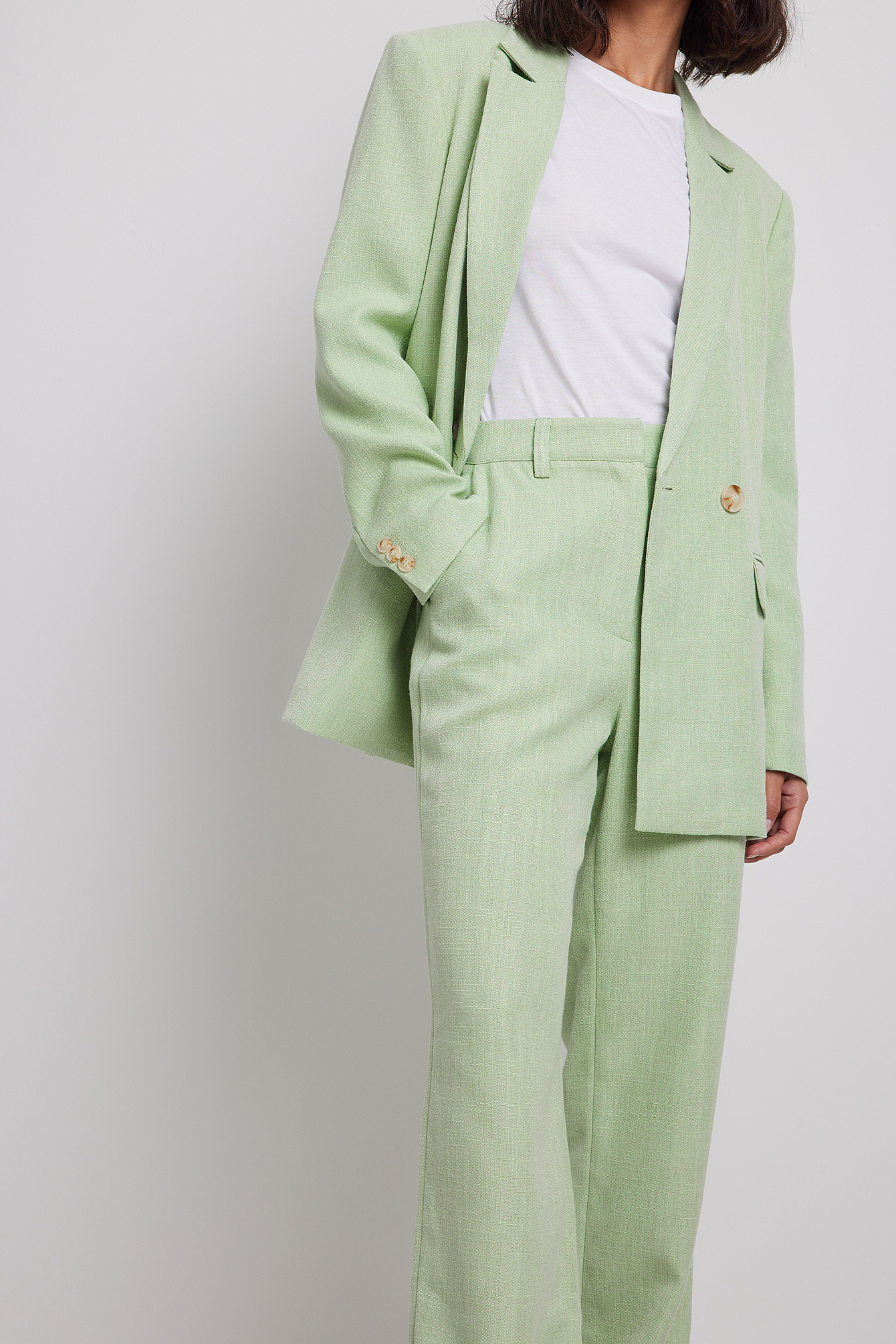 Blazer met dubbele knopenrij Groen | NA-KD