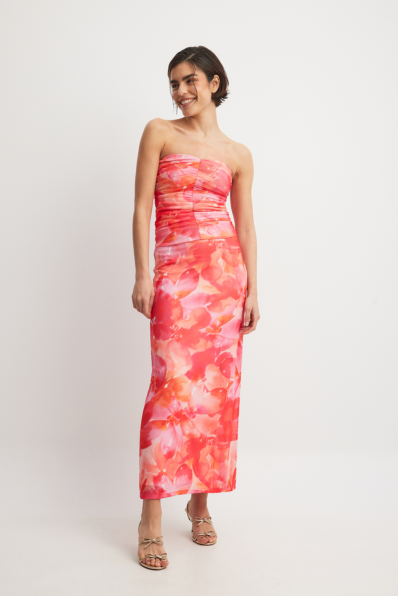 Mesh maxi skirt