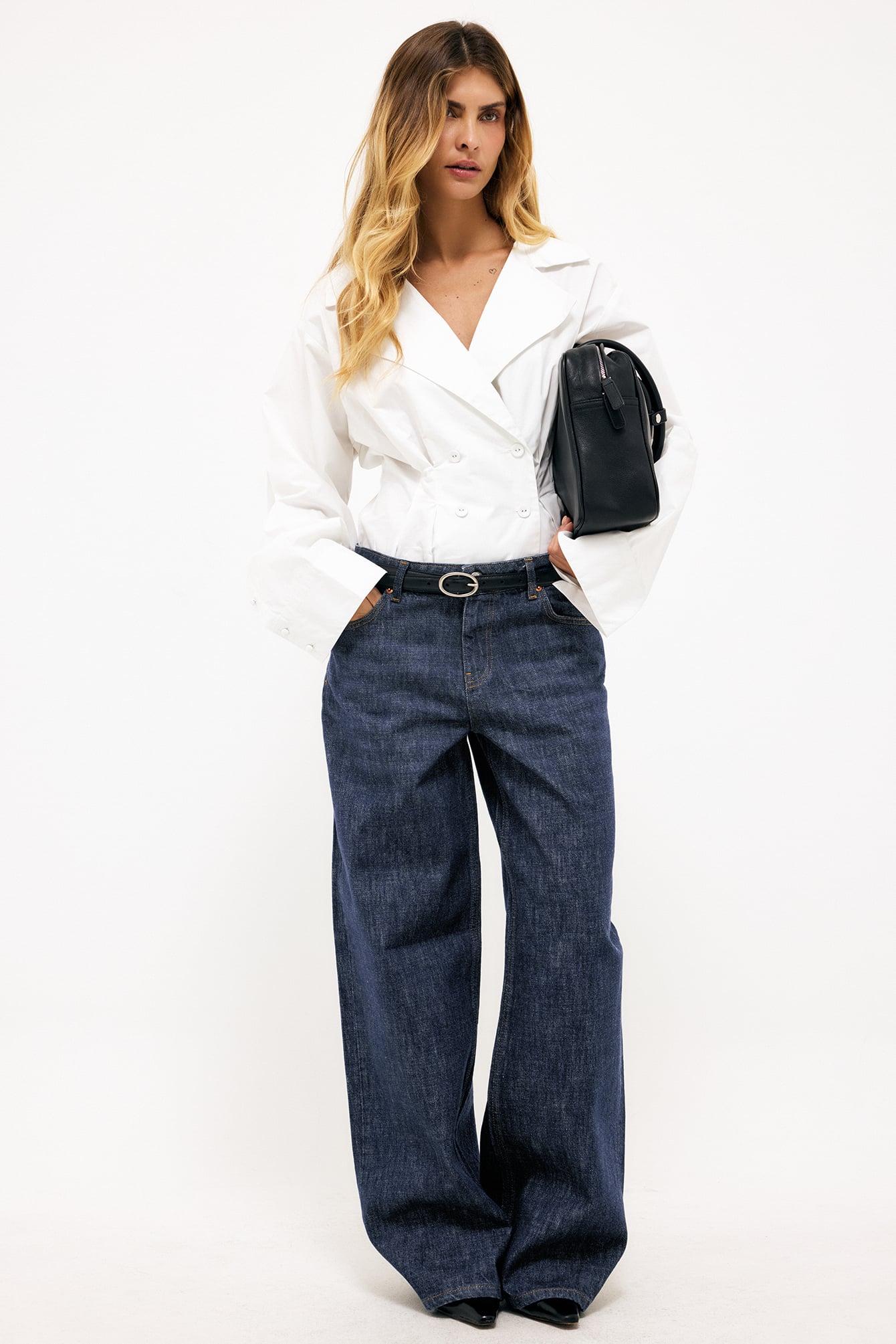 Mid Waist Baggy Jeans - Baggy Jeans - Blue - EU 34 - NA-KD / NAKD