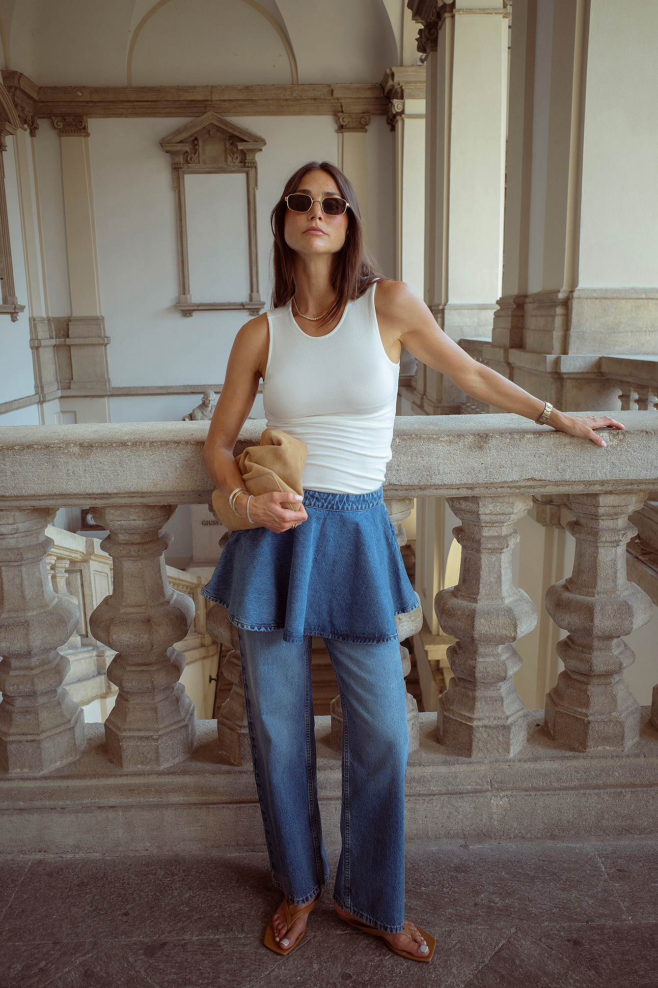 Cecilie Haugaard x NA-KD Falda vaquera de talle medio - Vaqueros - Blue - EU 38 - NA-KD / NAKD