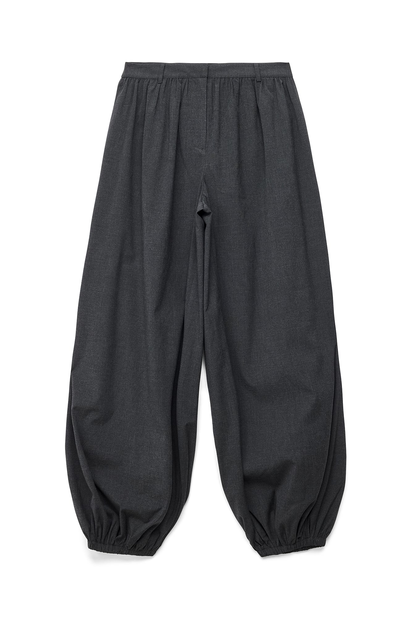 Balloon Hem Mid Waist Pants Brown | NA-KD