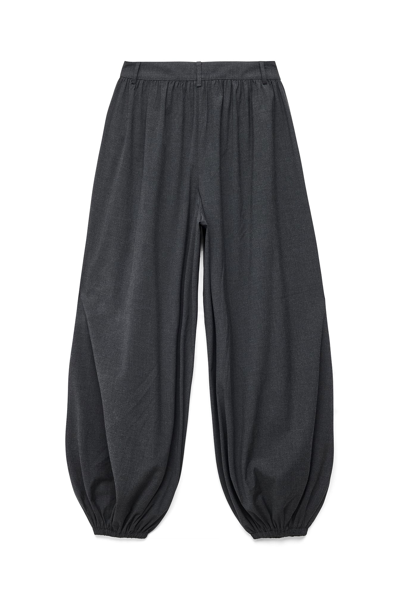 Balloon Hem Mid Waist Pants Brown | NA-KD
