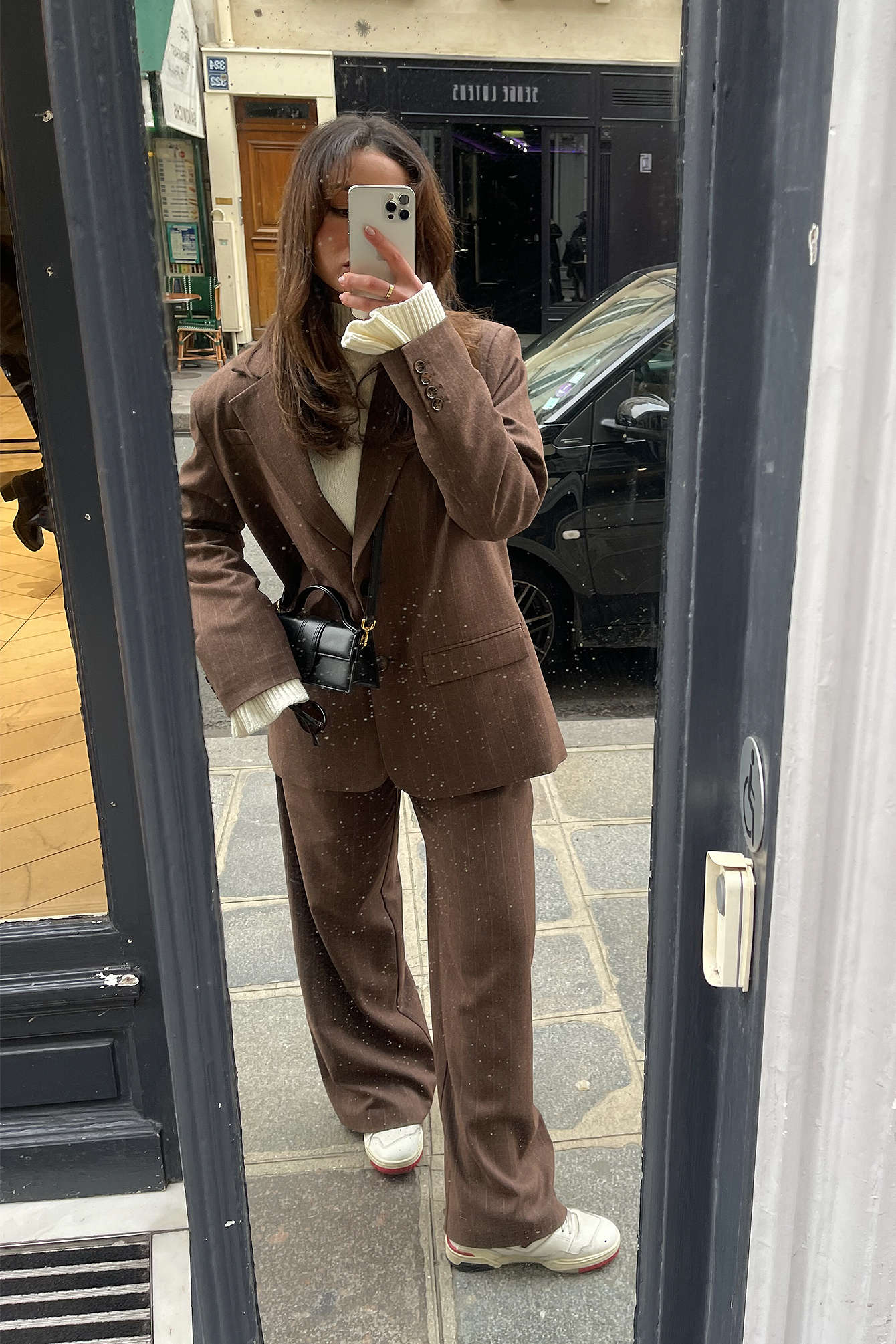 Mimi A.R x NA-KD Pinstripe Suit Pants - Brown