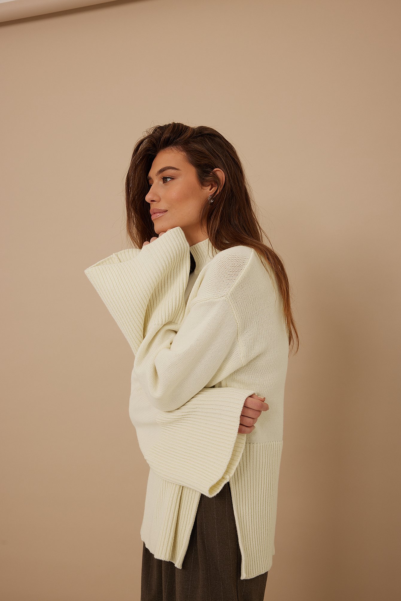 Off White Wide Sleeve Sweater
