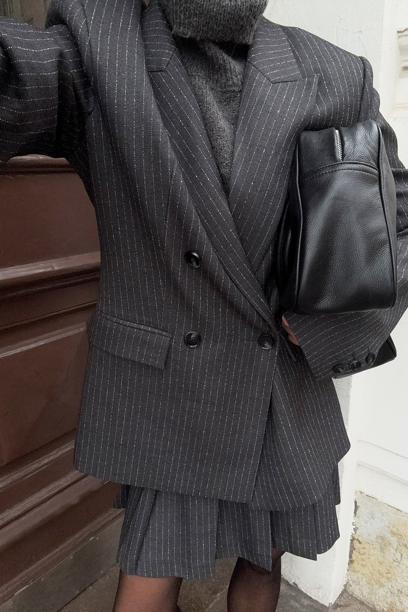 NA-KD Minifalda de rayas plisada - Faldas plisadas - Grey,Stripe - EU 42 - NA-KD / NAKD