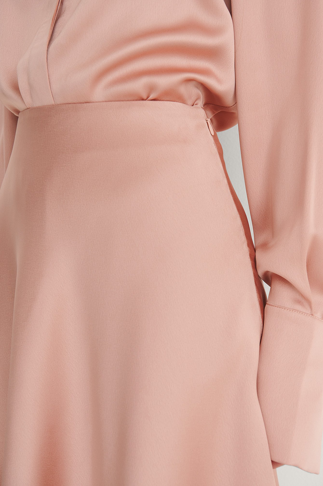 Pink Mini Satin Skirt