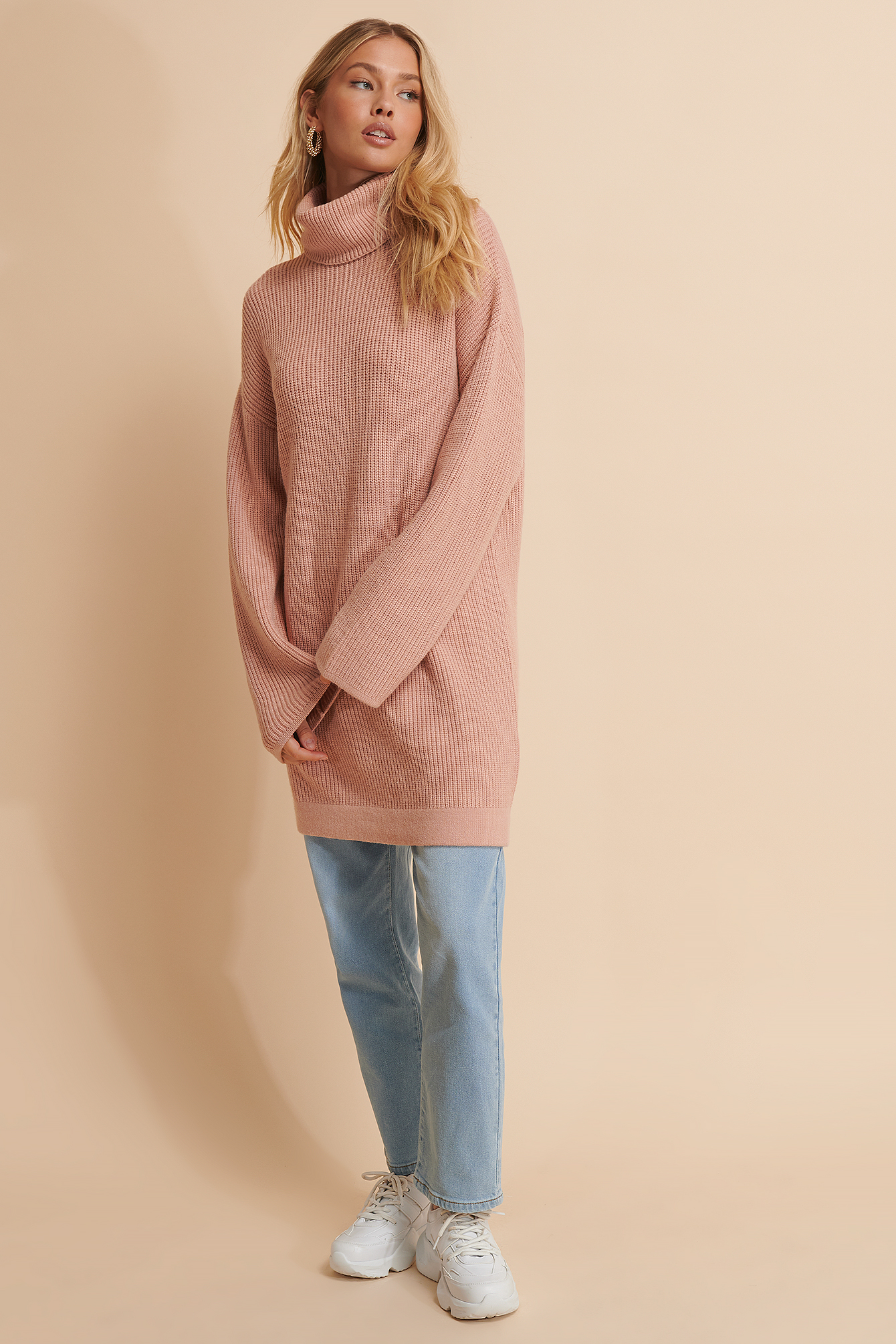 MISSLISIBELL X NA-KD HEAVY KNIT SWEATER - PINK