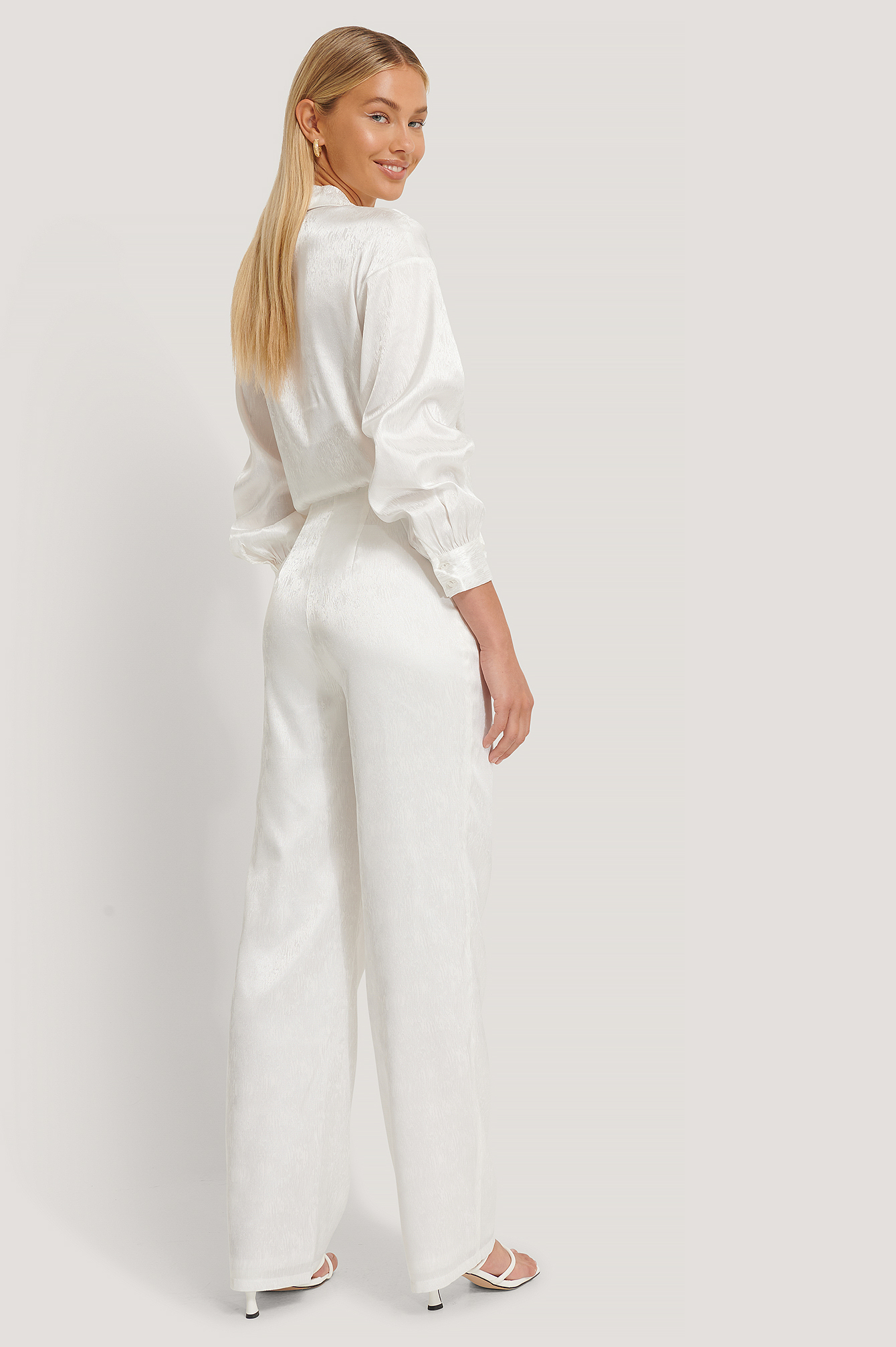 Satin hose weiss Clearance