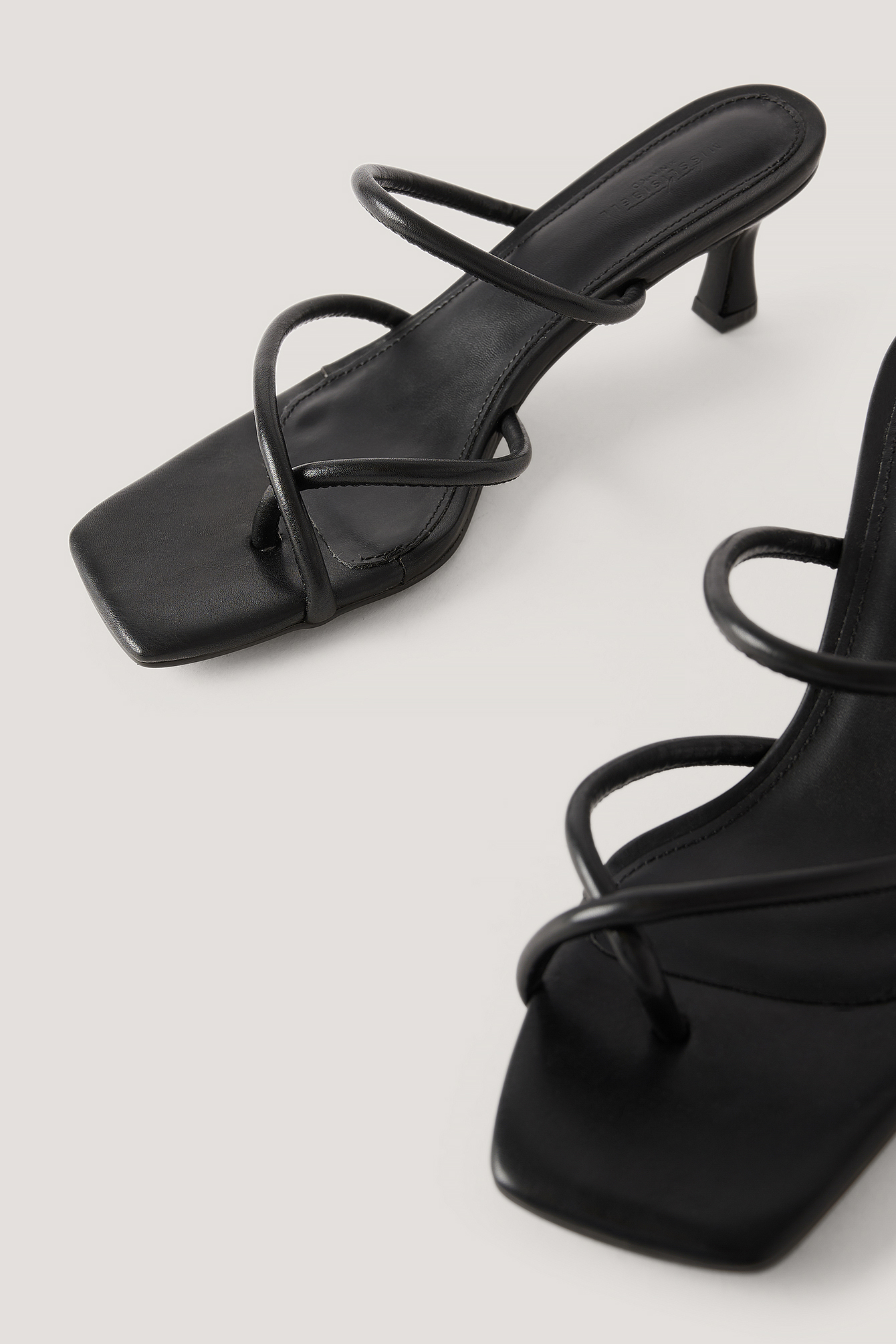 Strap Heel Sandal Black