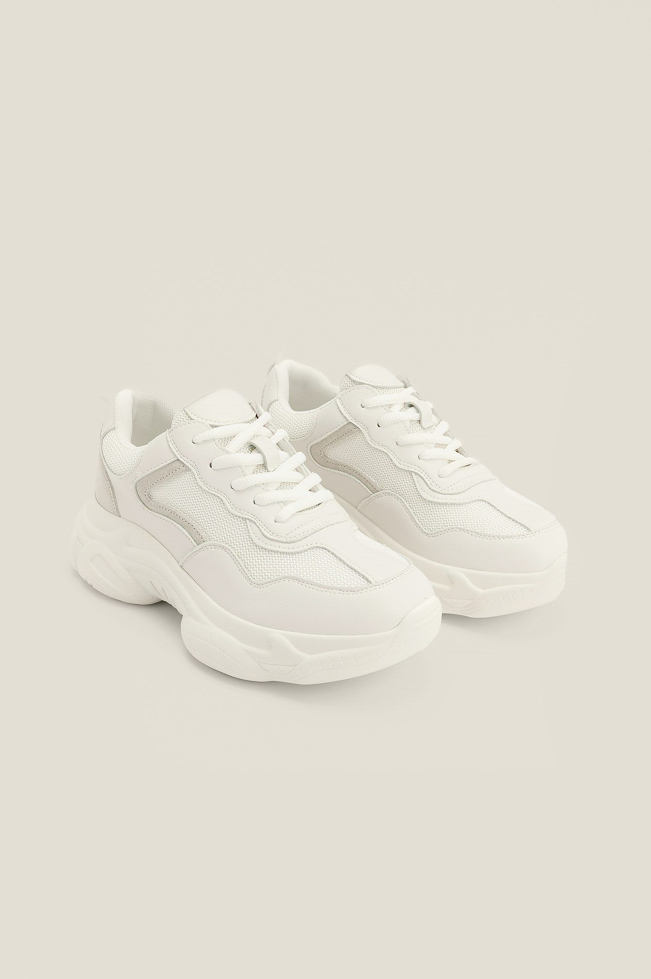 chunky white sole trainers