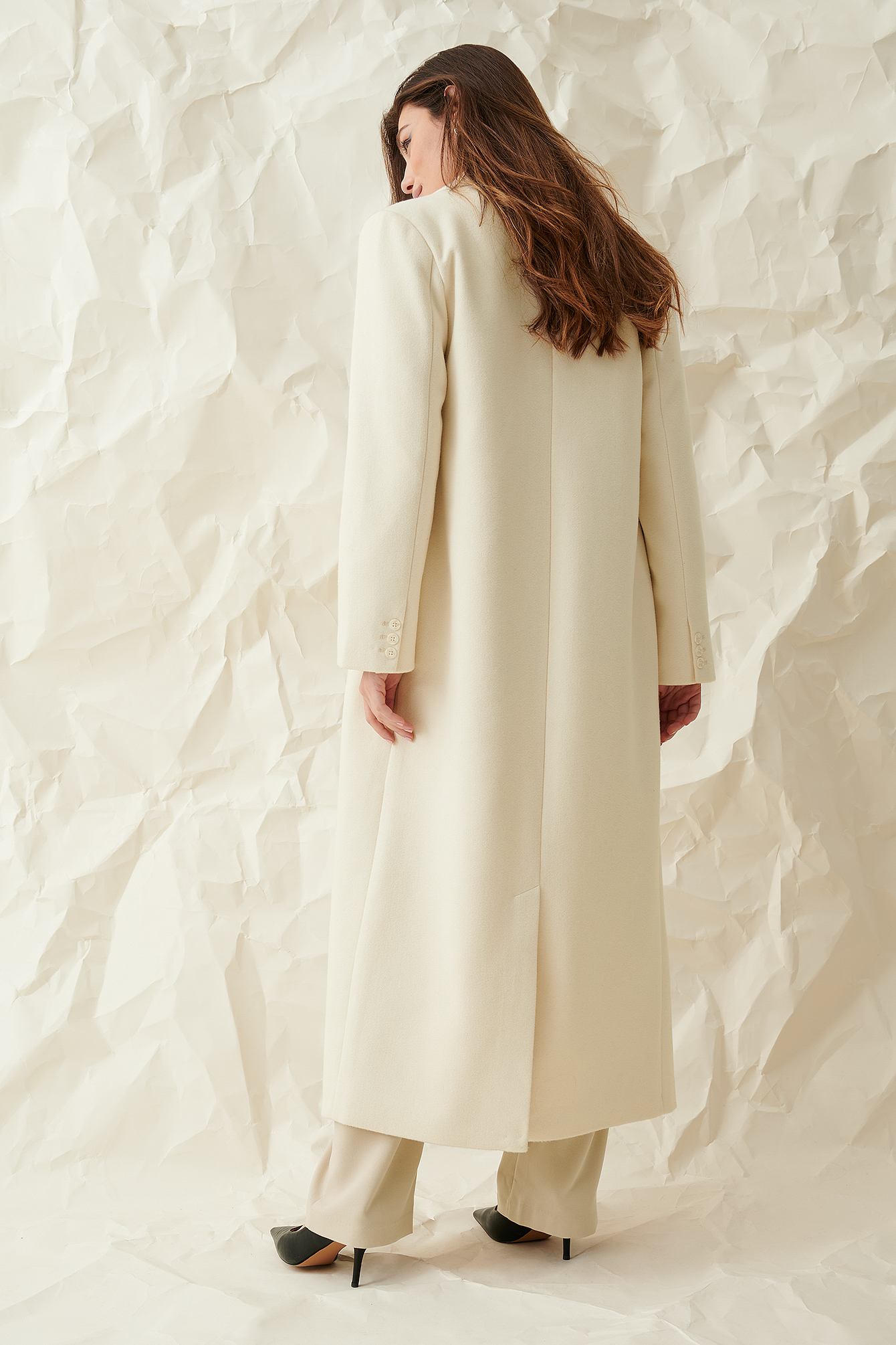 Maxi Oversized Coat Offwhite | na-kd.com