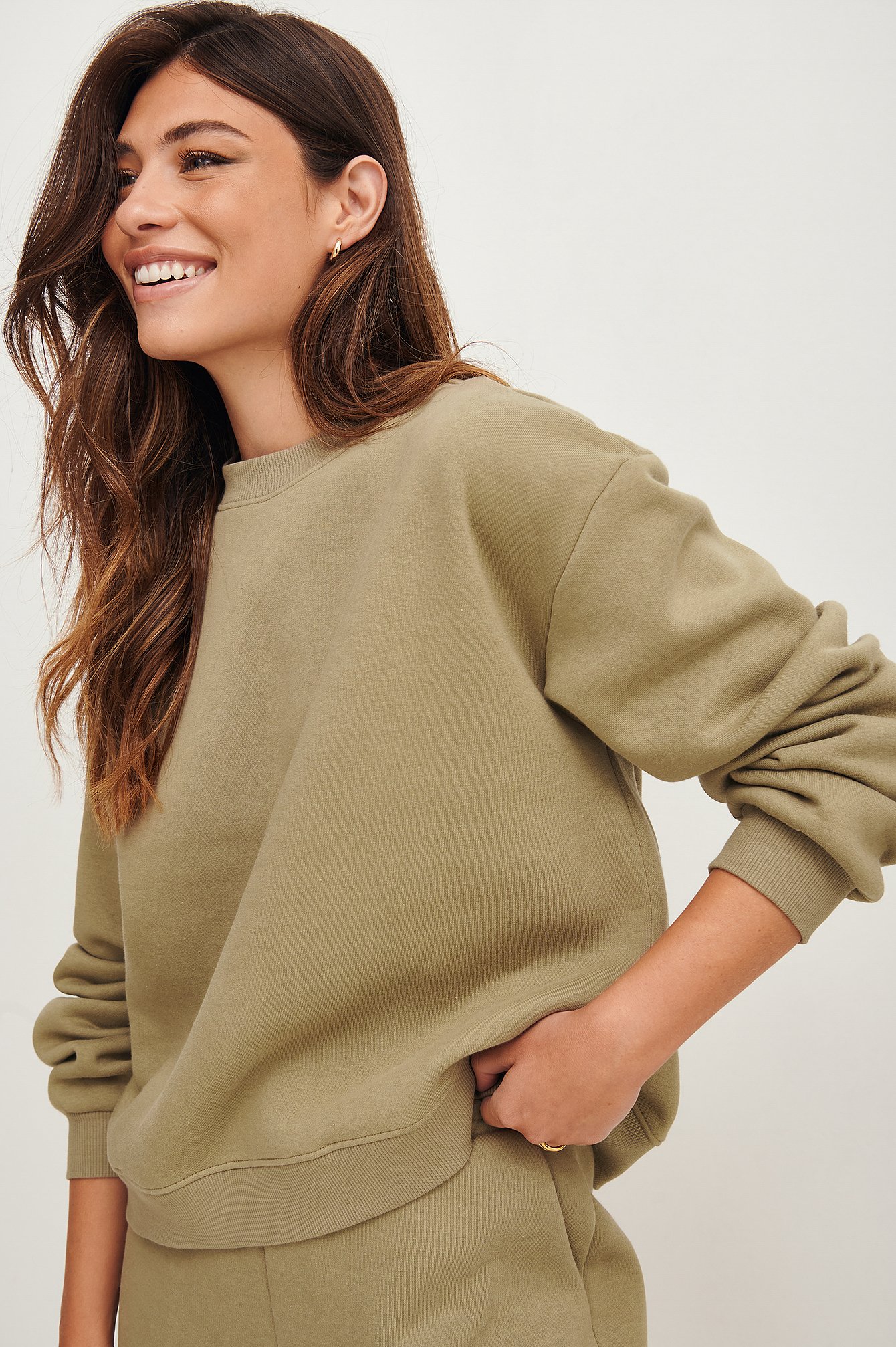 Khaki Brown Organic Oversized Sweater