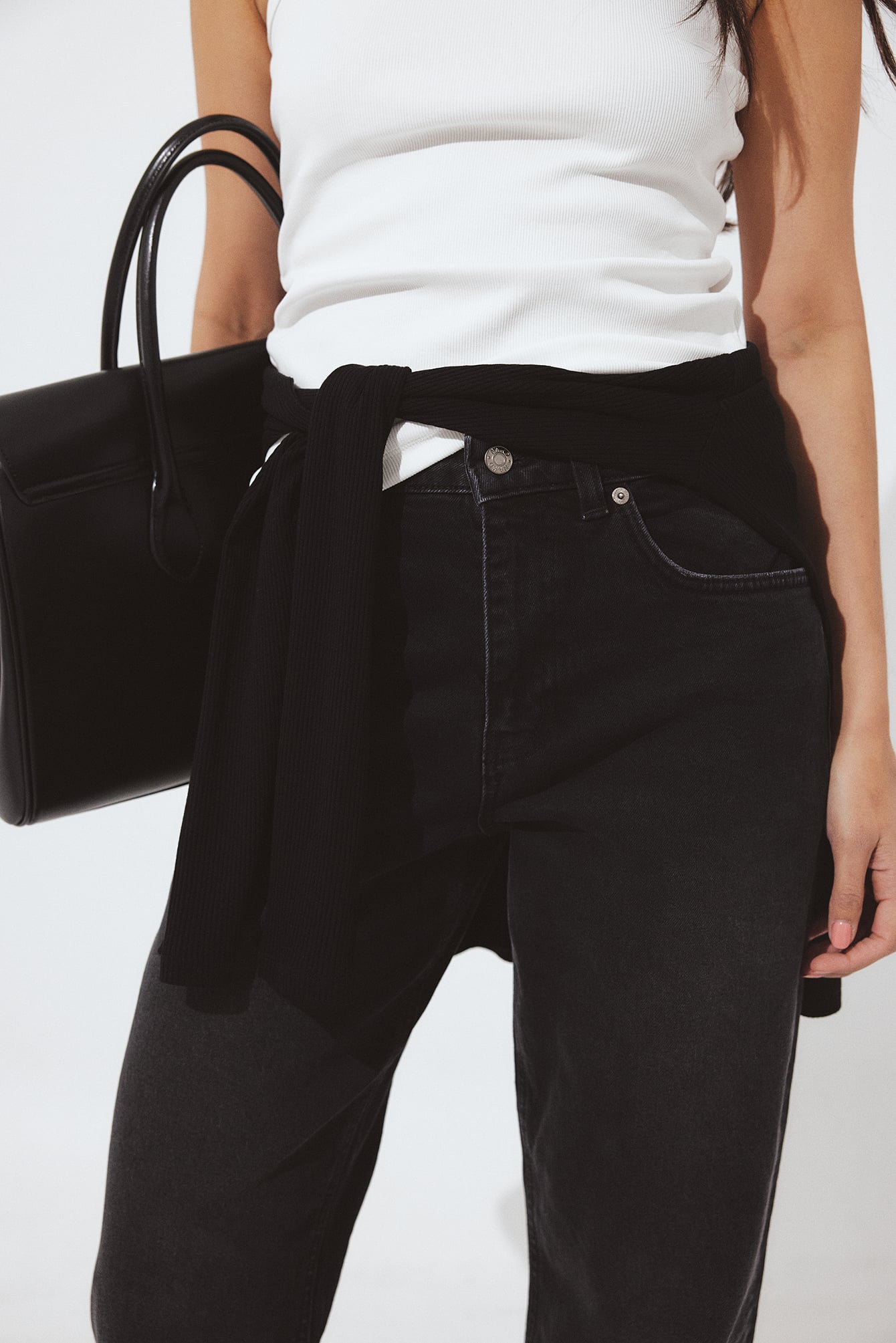 Mom High Waist Jeans - Mom Jeans - Grey - EU 34 - NA-KD / NAKD