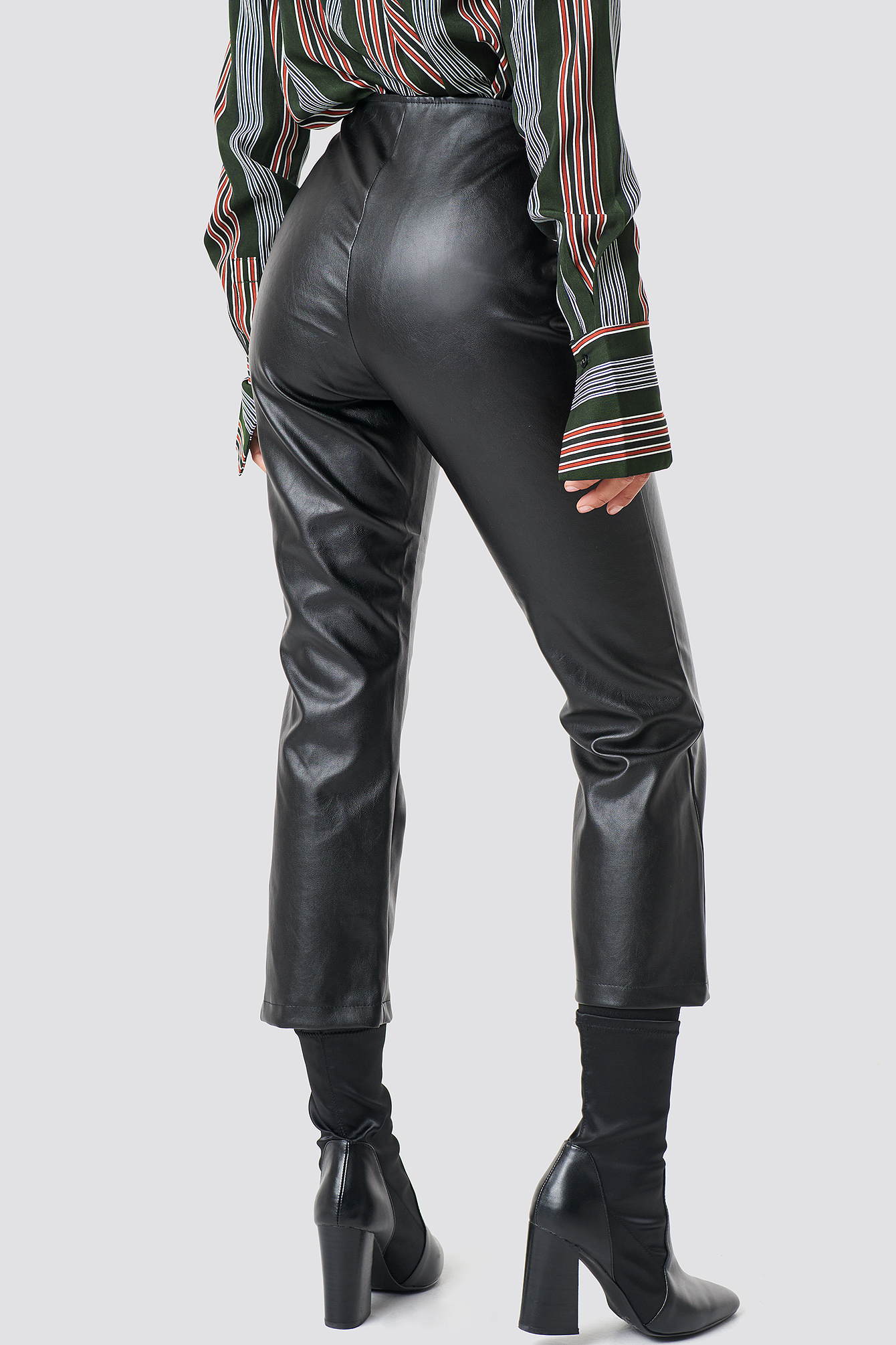 Moto Pants Vegan Leather Black