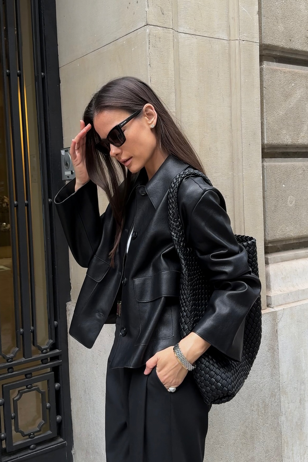 Short Faux Leather Jacket Black | NA-KD