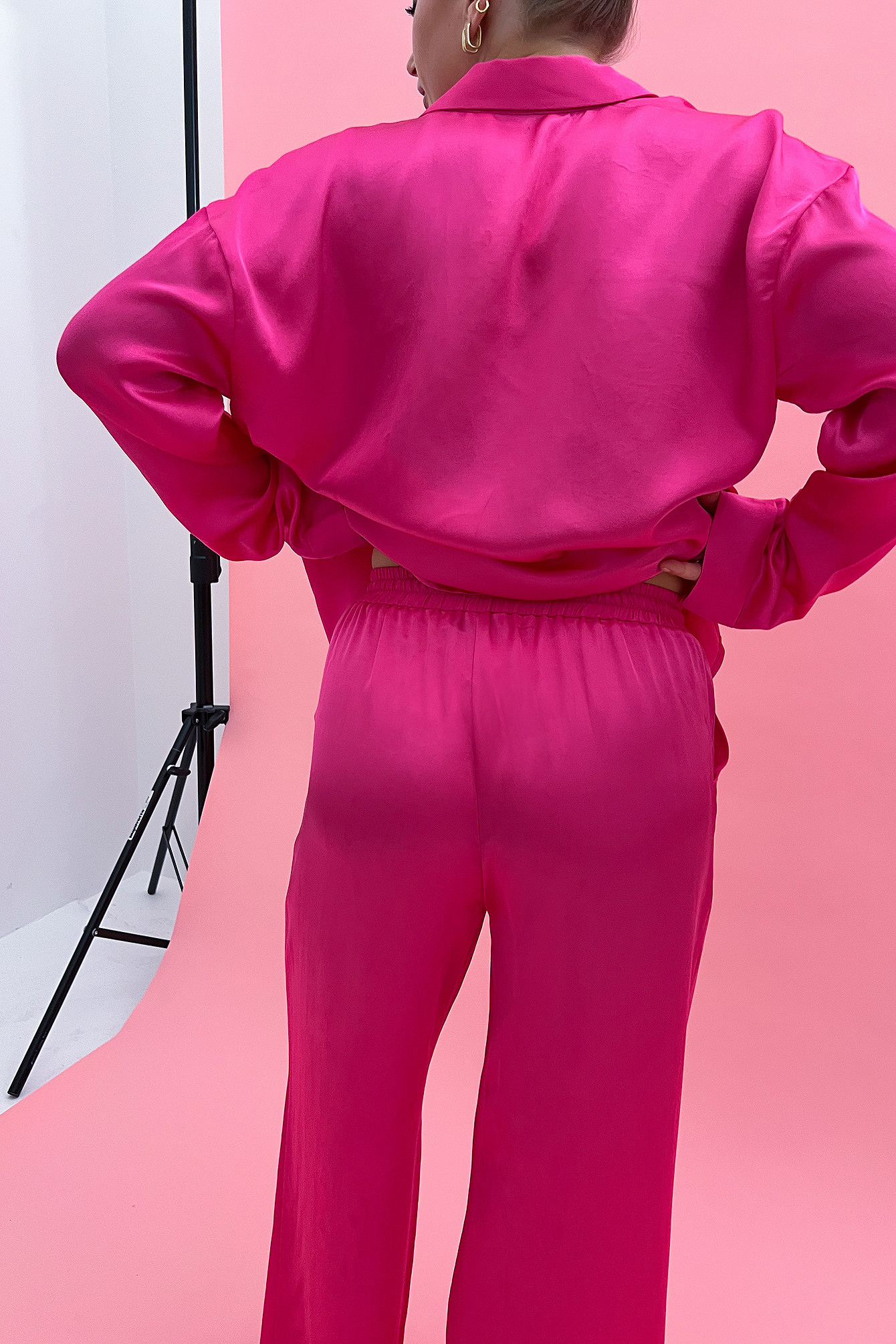 Satijnen broek Roze | na-kd.com