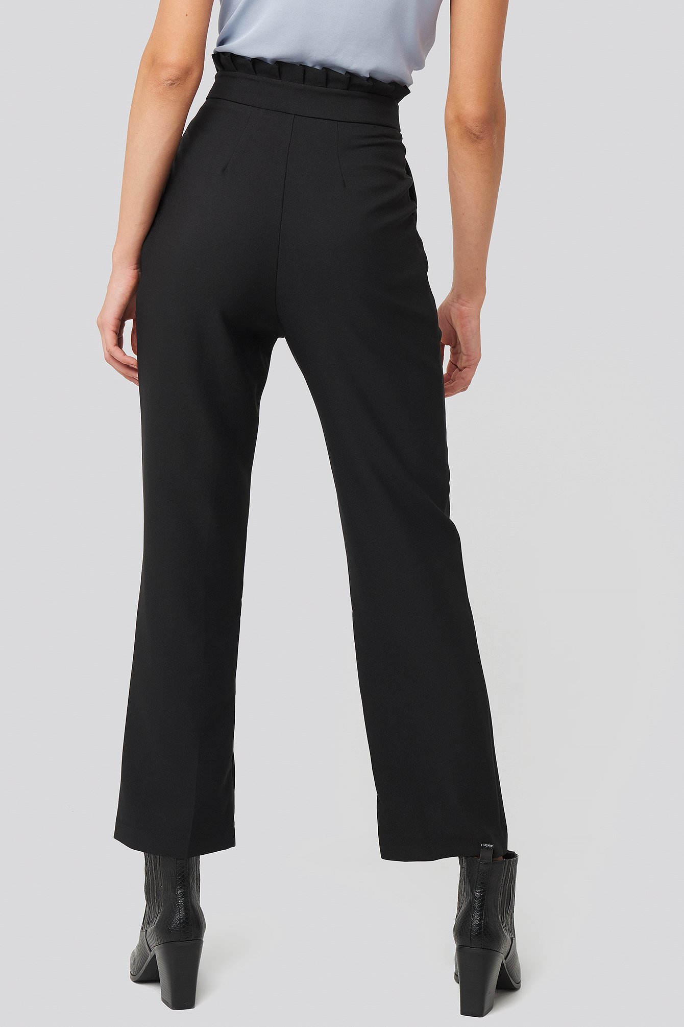 Black Pleat Detail Suit Pants