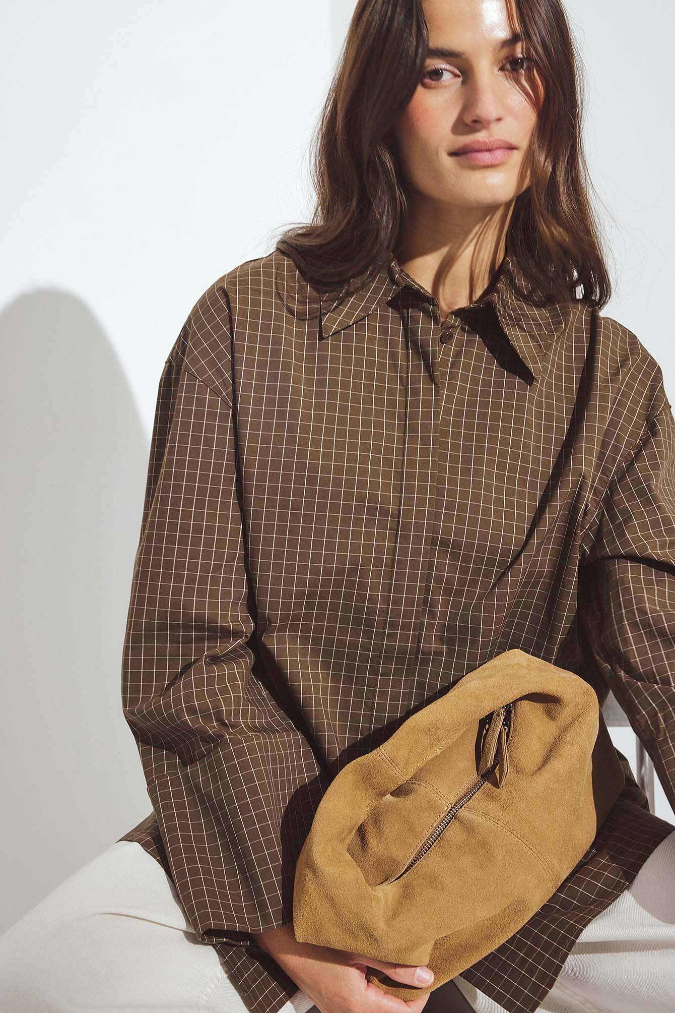 Premium Selection Suede Slouchy Handbag - Bags - Brown - One Size - NA-KD / NAKD