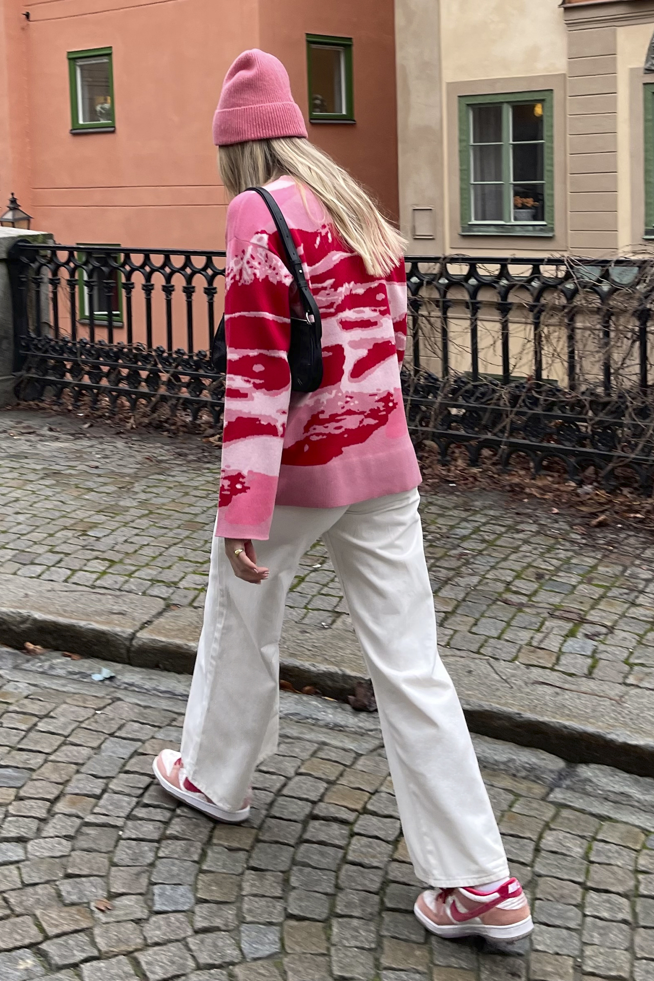 Landscape Print Sweater Pink | na-kd.com