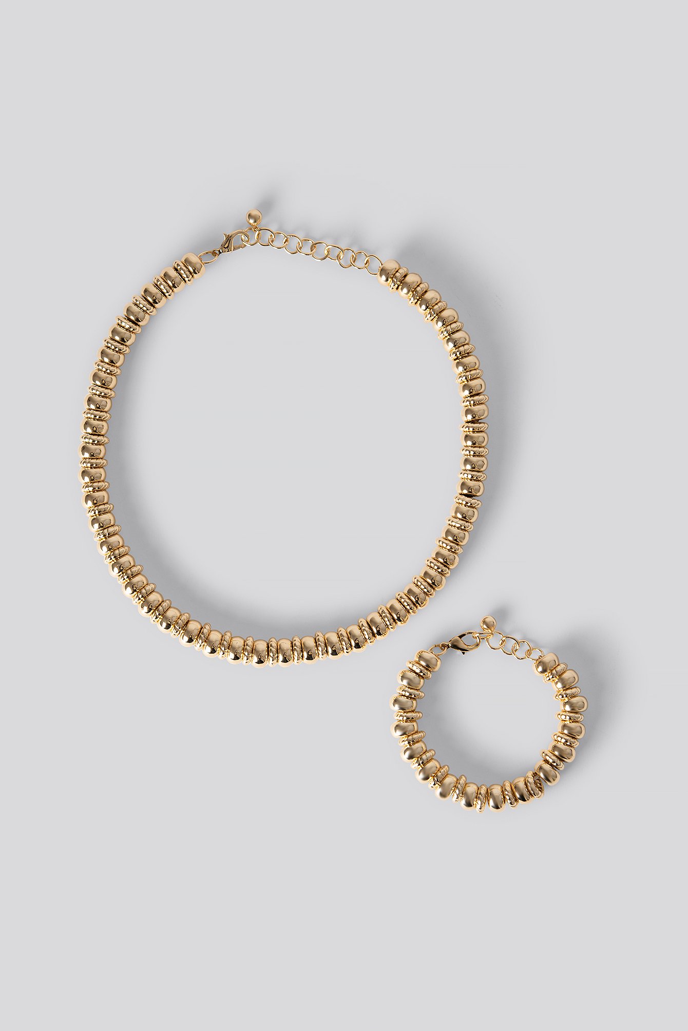 Gold 2-pack Multi Gold Pearl Necklace/Bracelet