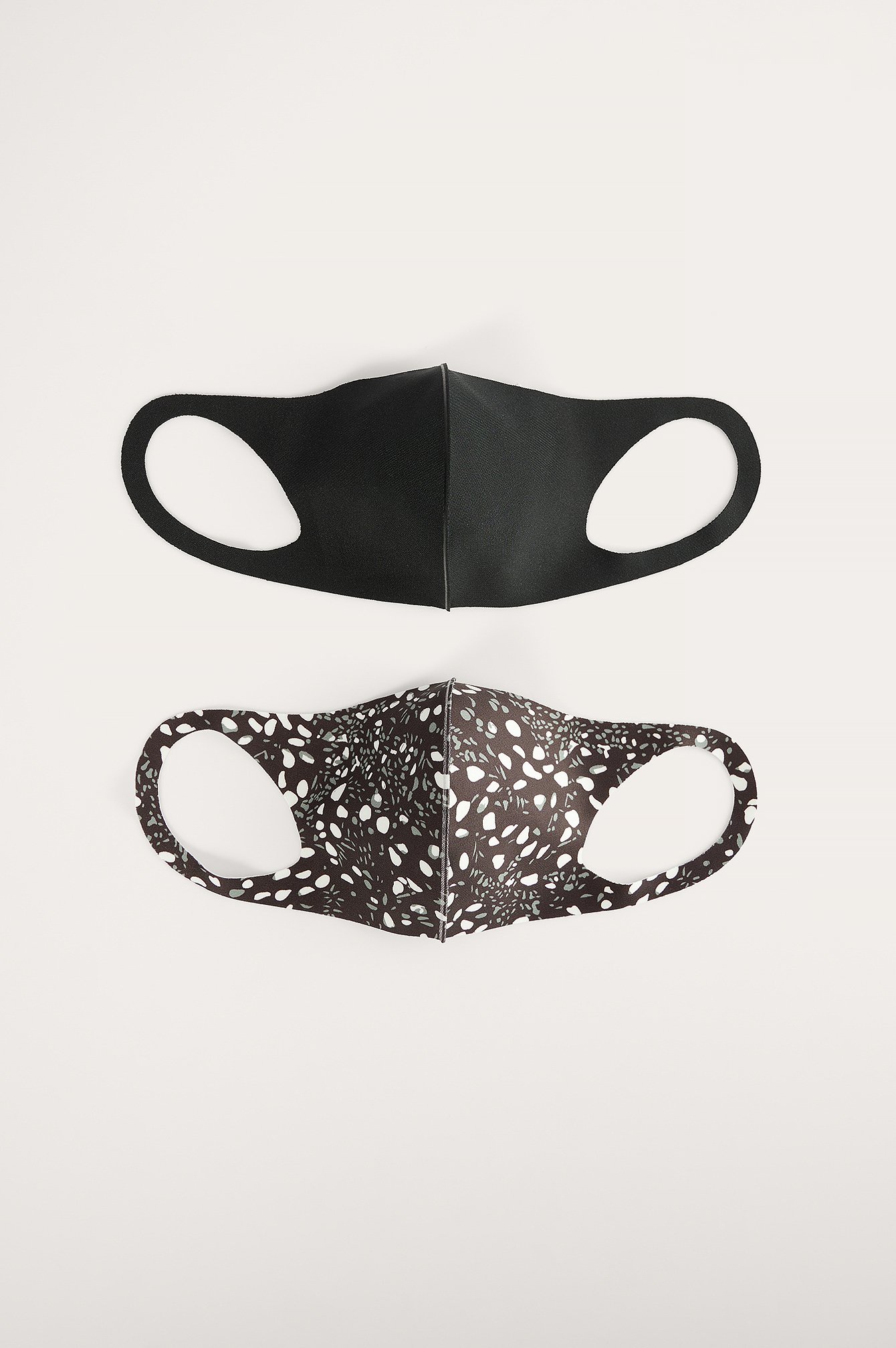 Black/White 2-Pack Patterned Scuba Masks