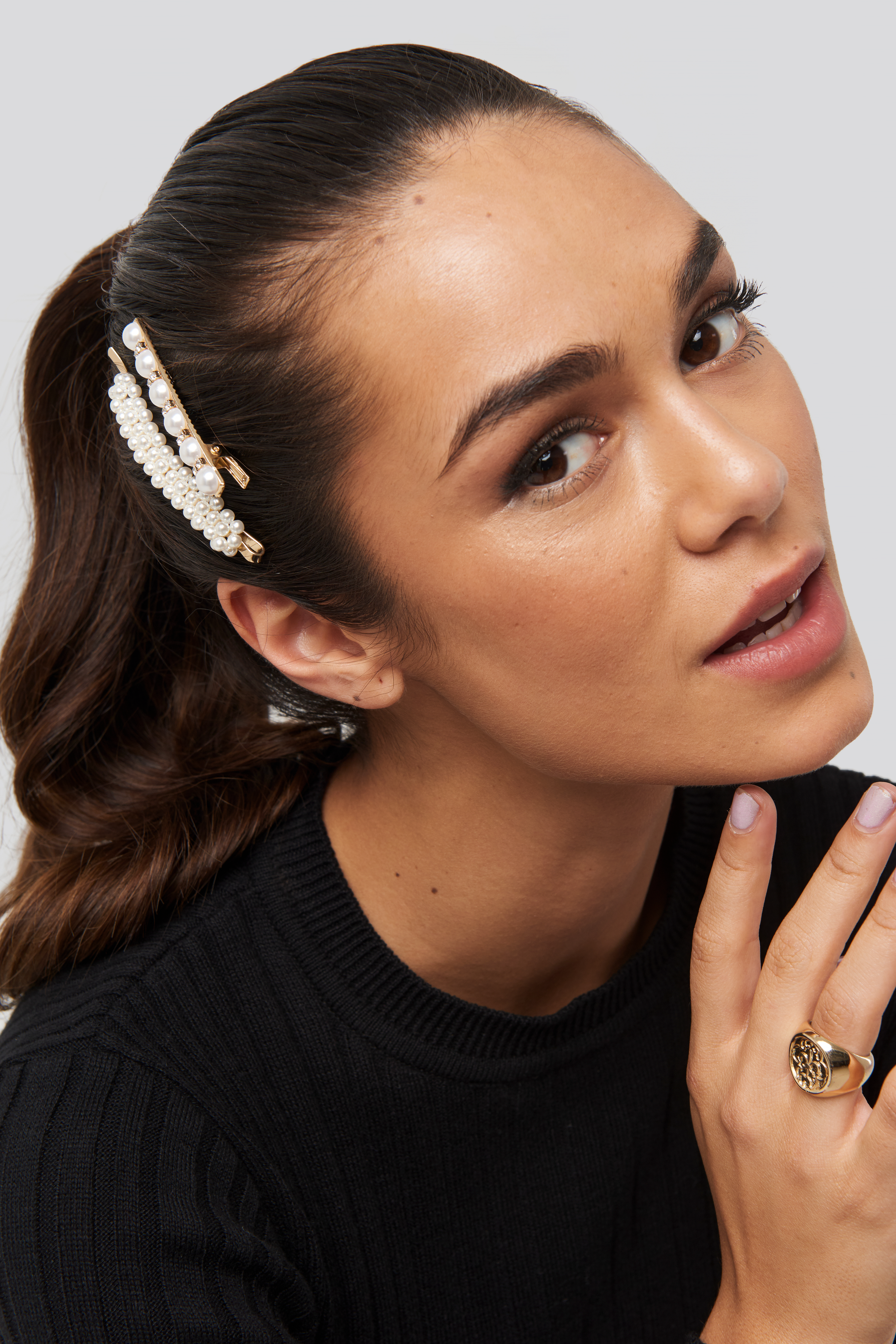2-Pack pearl covered hairpin Gold