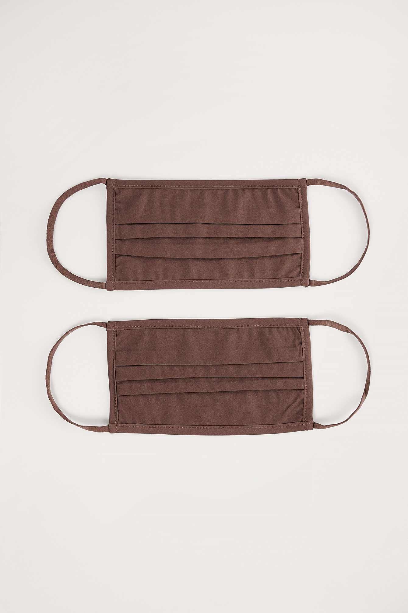 2-pack Solid Flat masks Brown | NA-KD