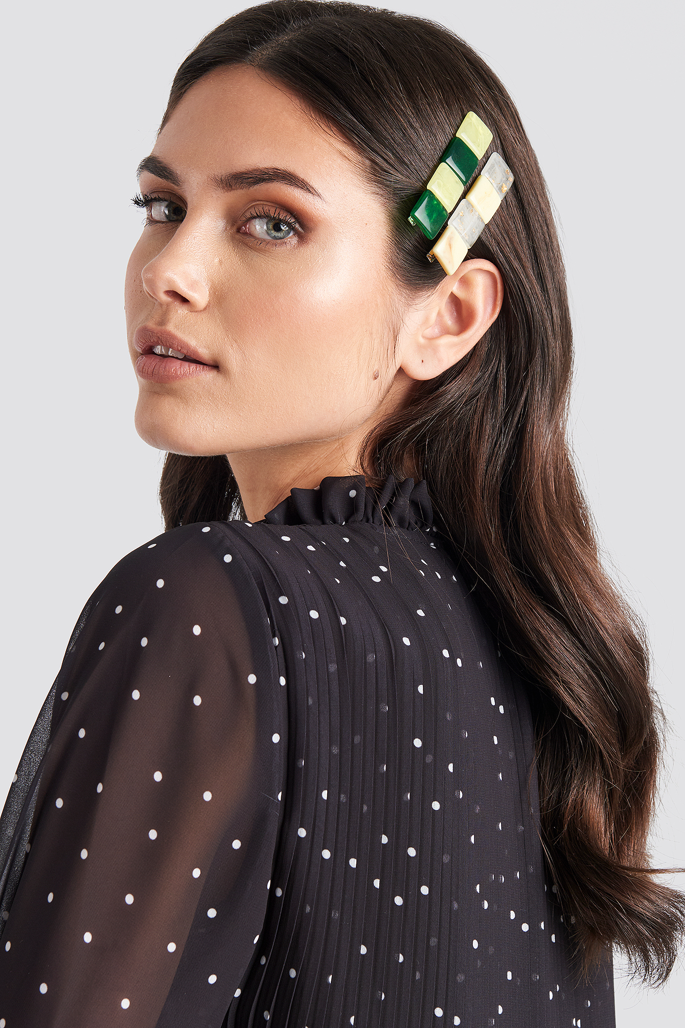 2-Pack Tiled Hairclips Mixed