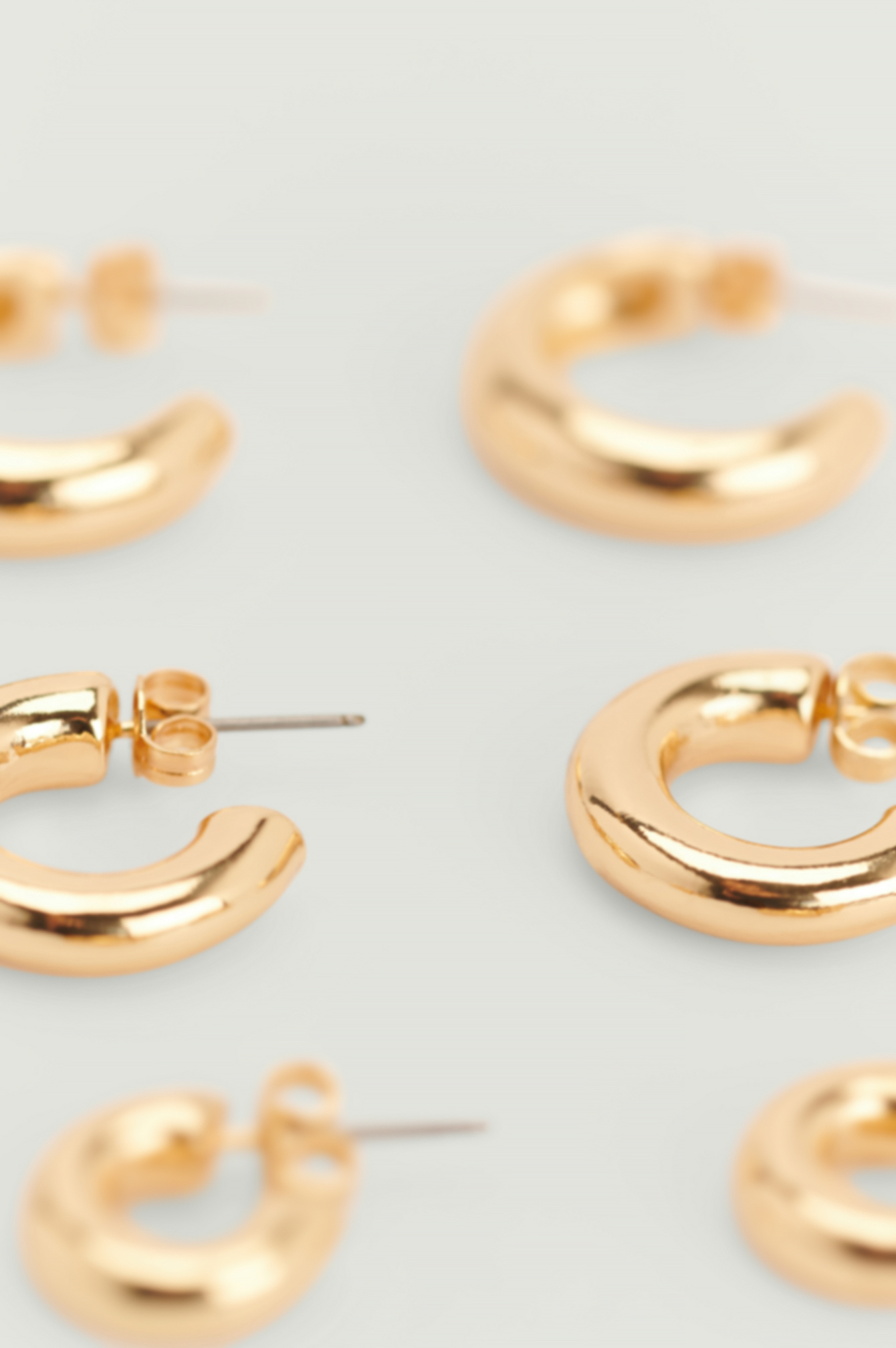 Gold 3-pack Recycled Chunky Hoop Earrings
