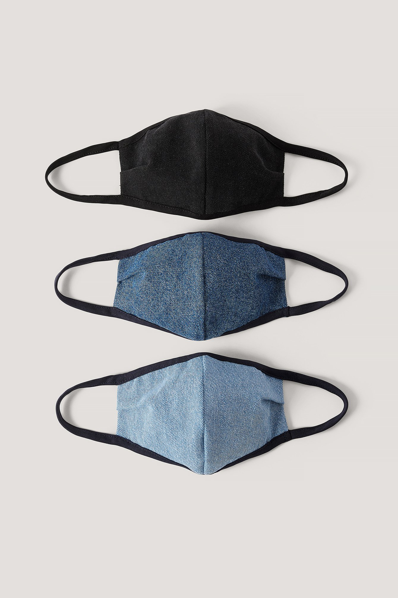 Blue Combo 3-Pack Denim Face Masks