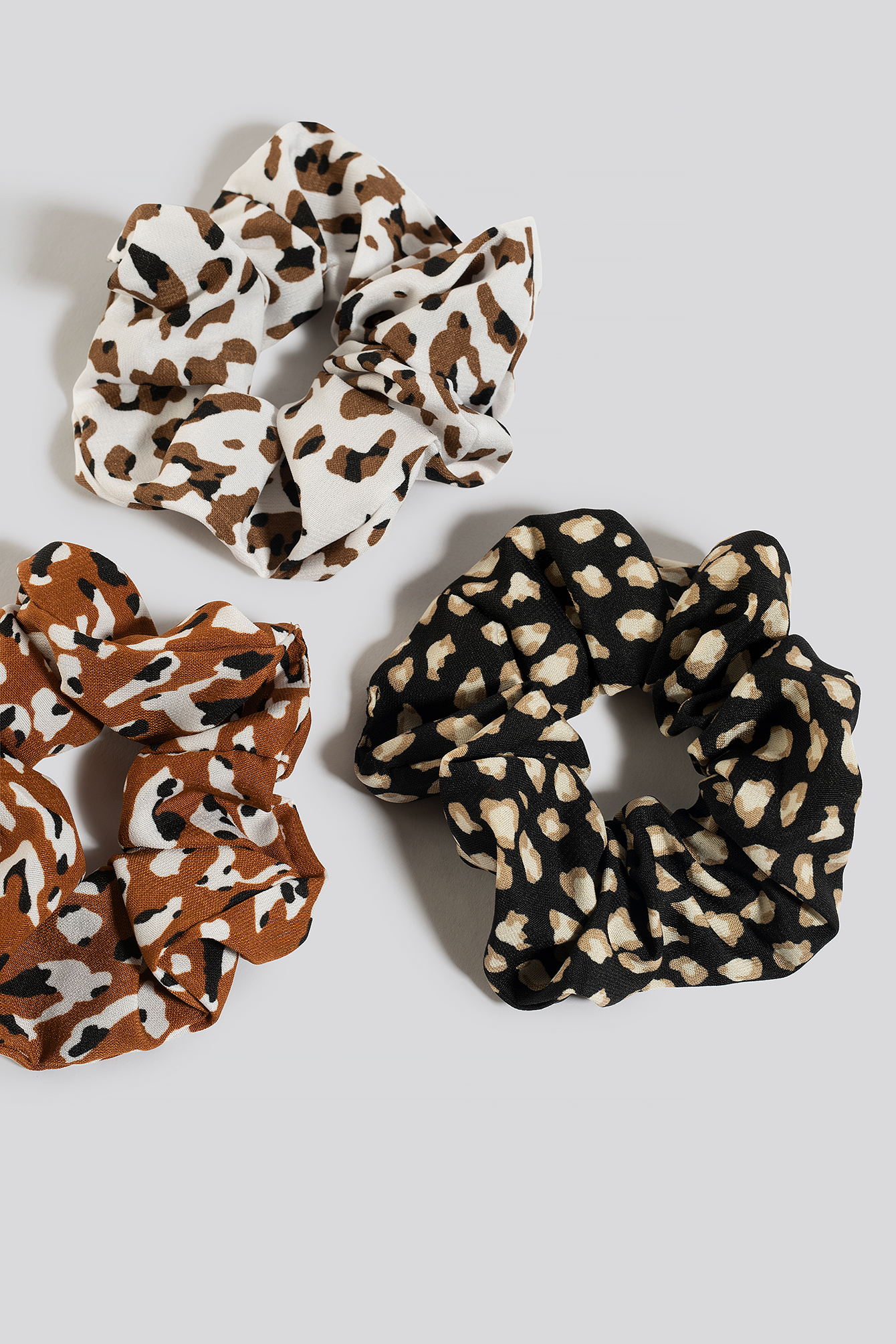 3-Pack Leo Print Scrunchies Mixed