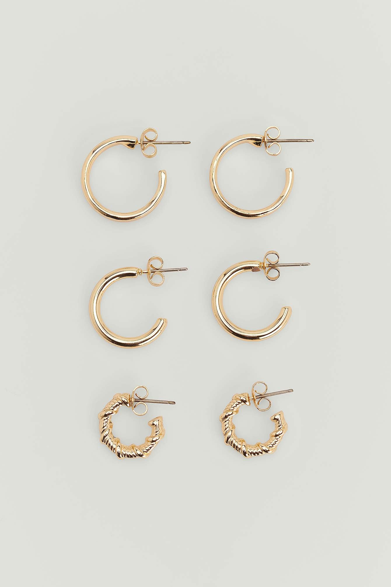 Gold 3-pack Hoop Earrings