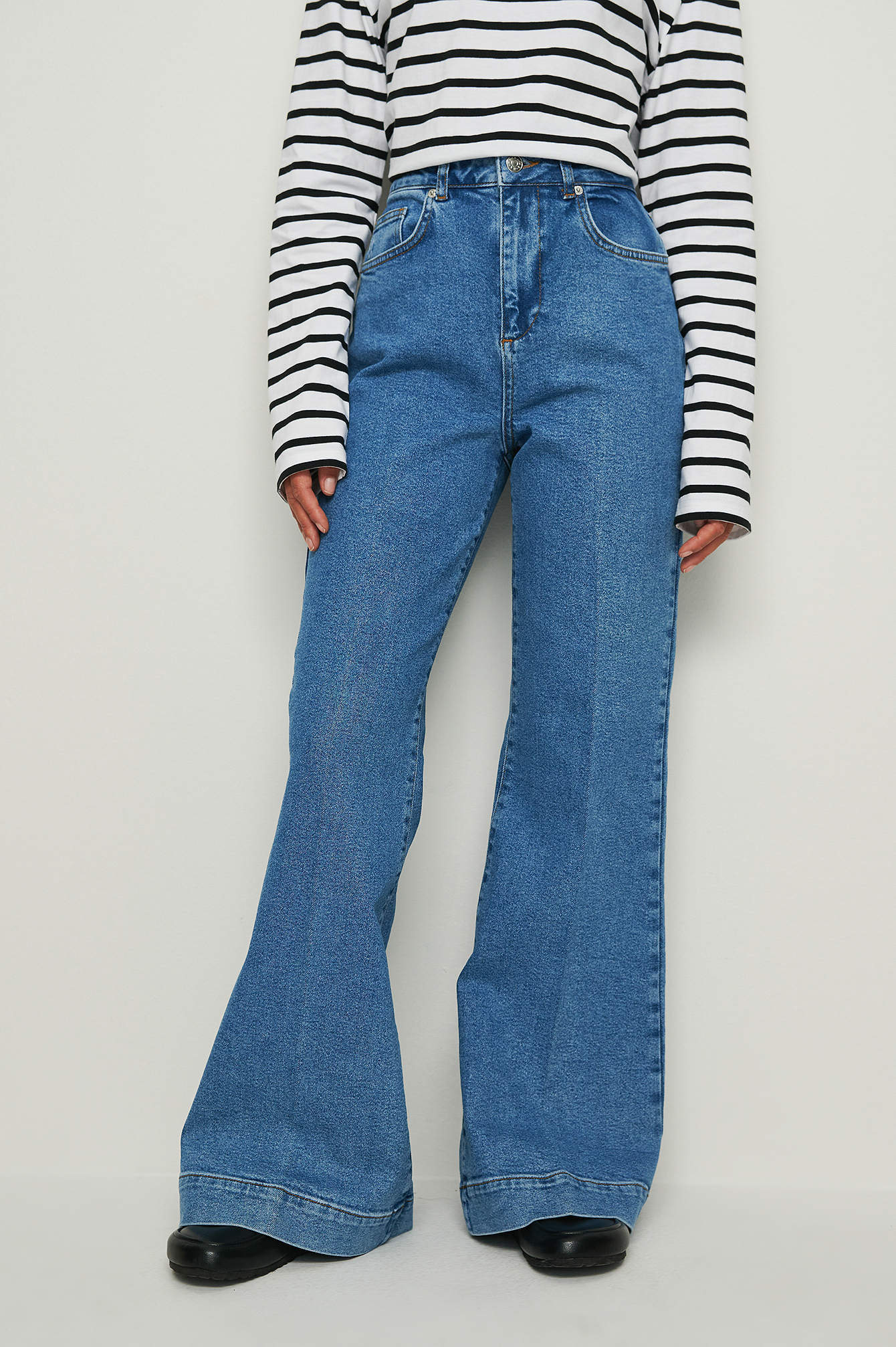 70's Wide Leg Jeans Blue | na-kd.com