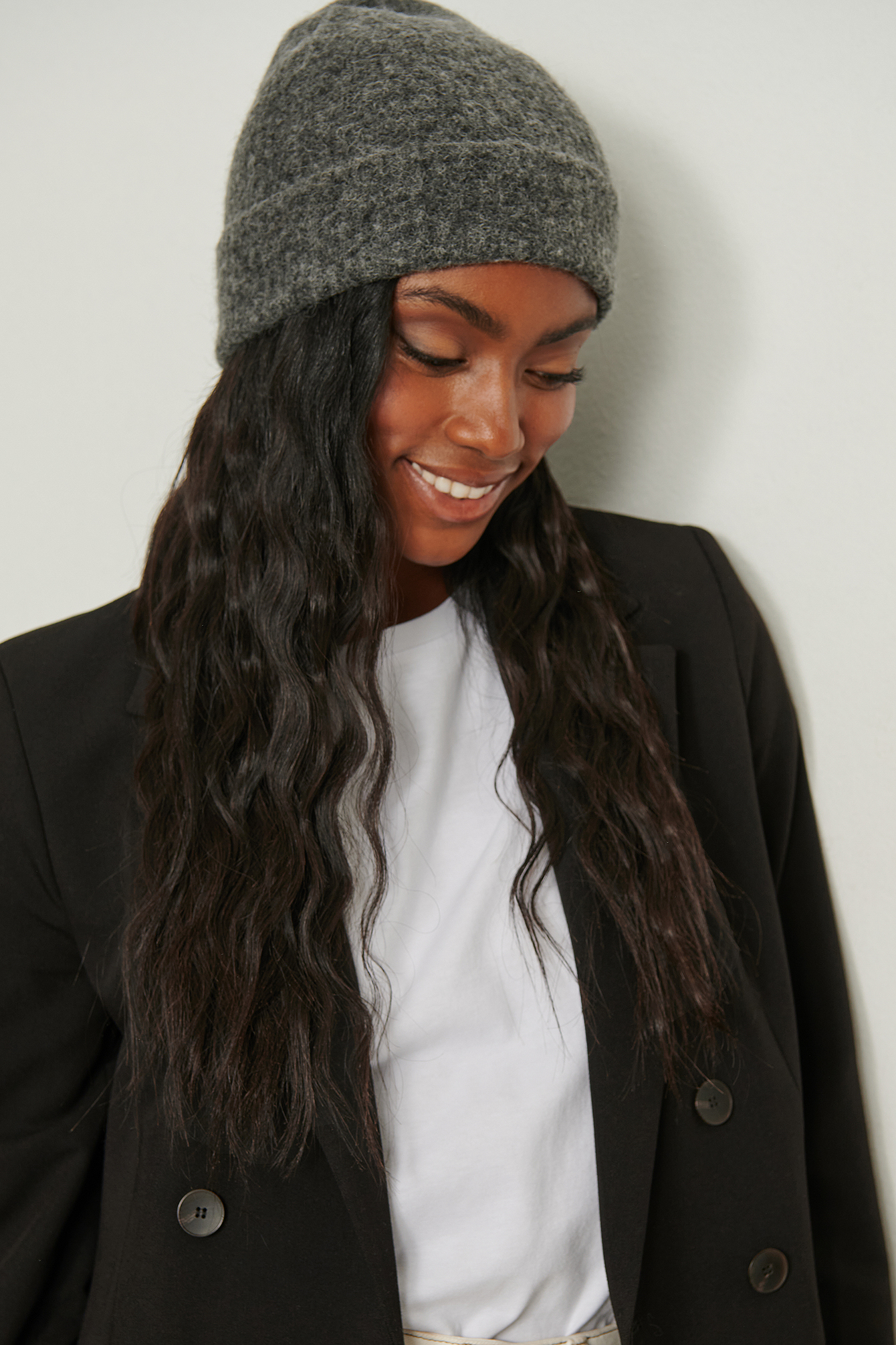 Alpaca Blend Beanie Grey | na-kd.com