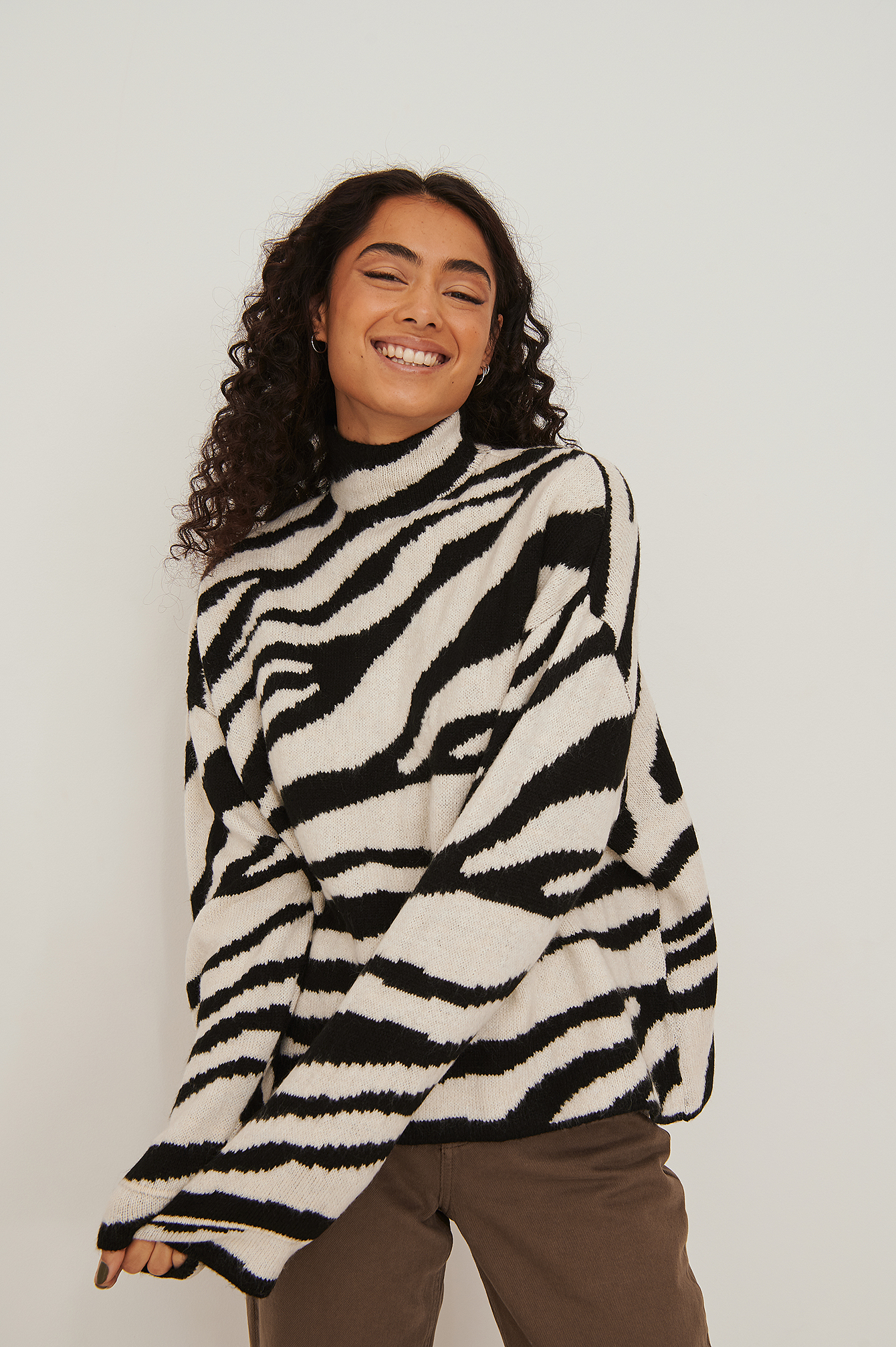 Swirl Jaqcuard Knit Sweater Multicolor 