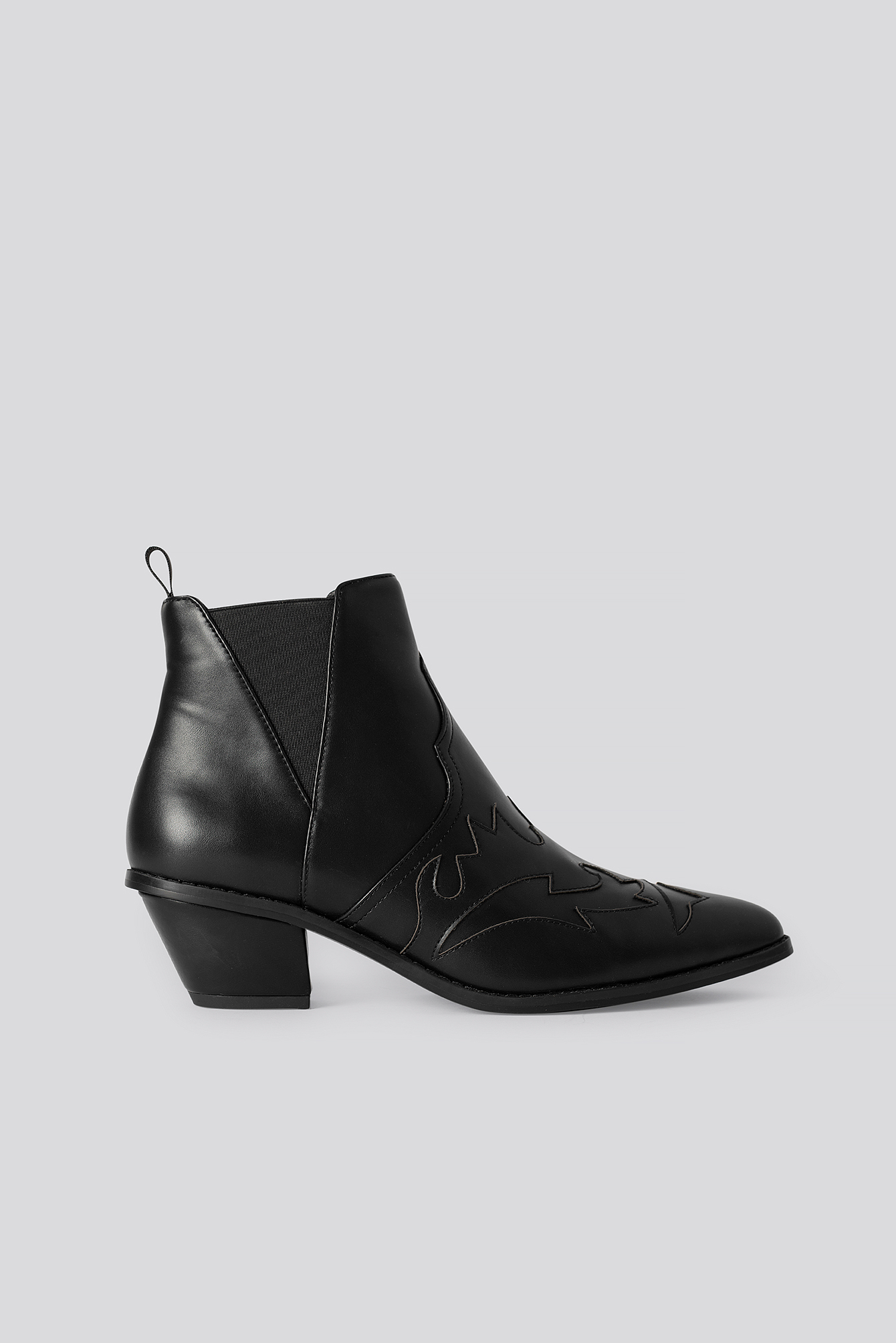Ankle Cowboy Bootie Black