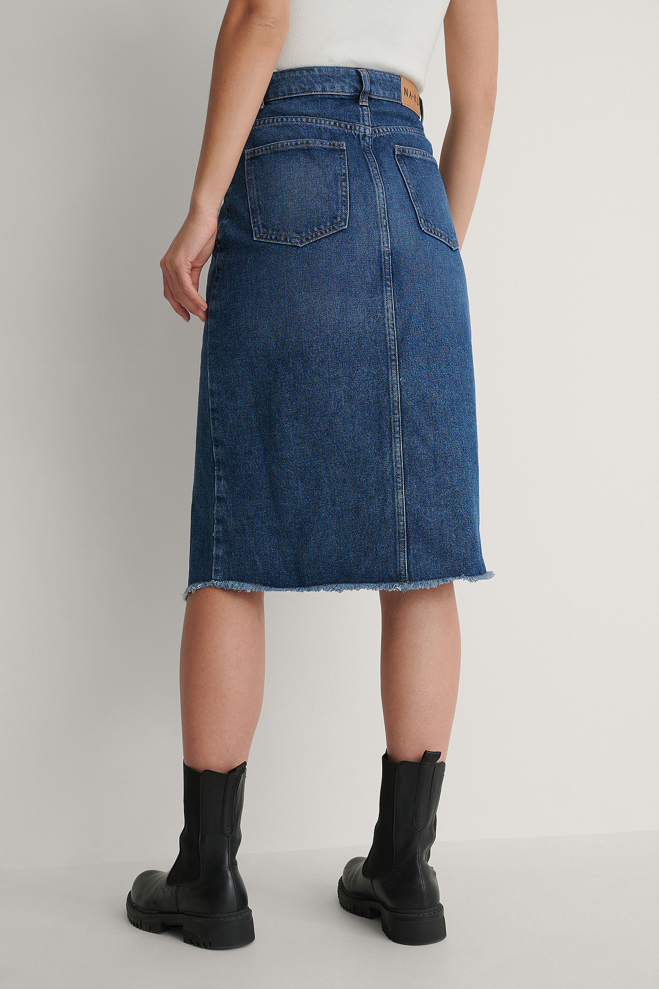 Womens Blue Denim Skirts | NA-KD