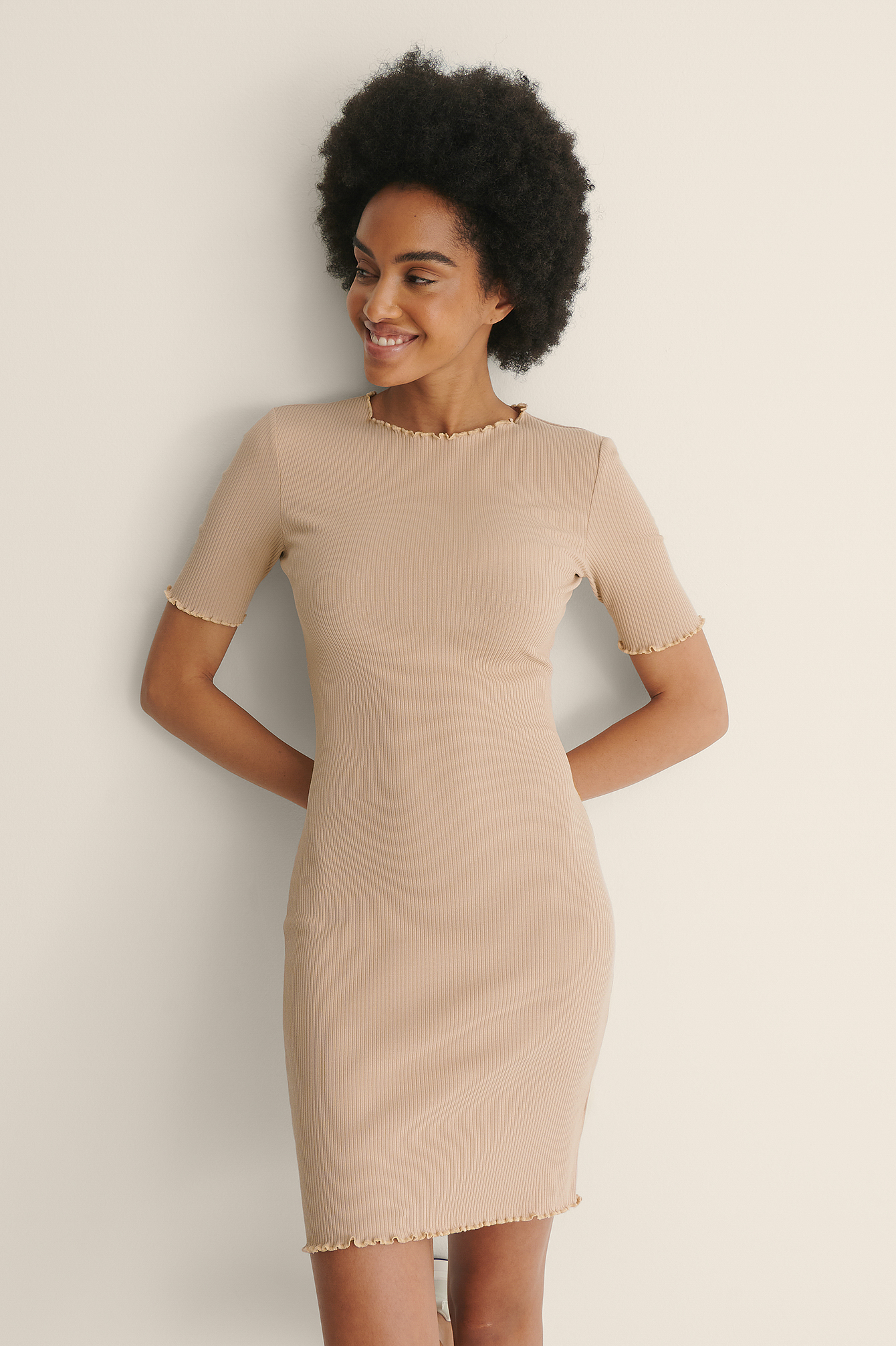 Organic Babylock Ribbed Mini Dress 