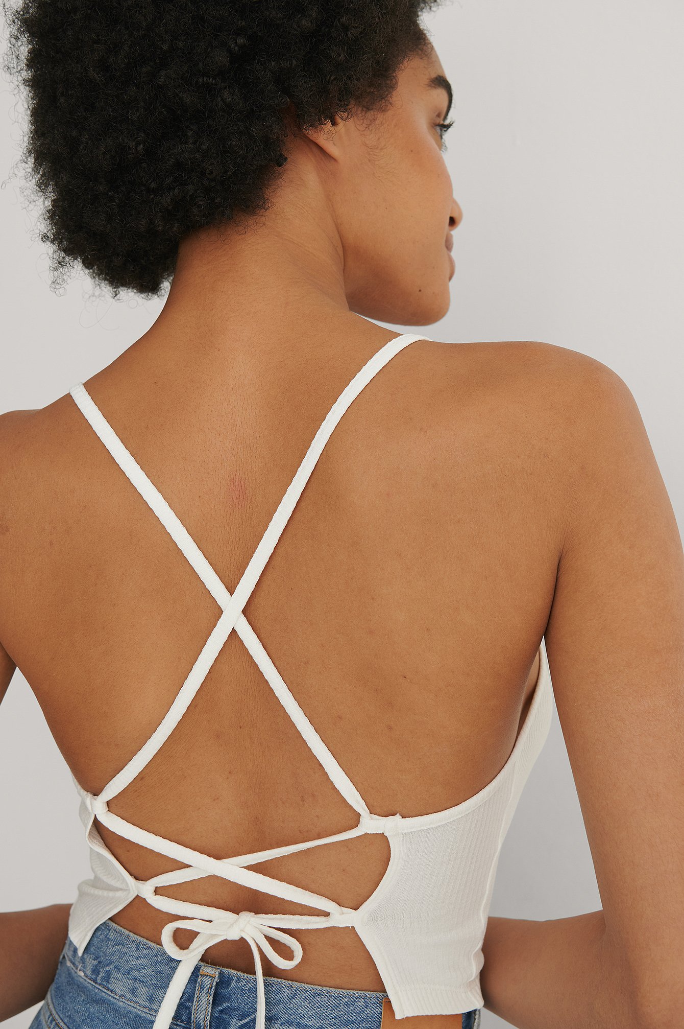 Offwhite Back Strap Detail Top
