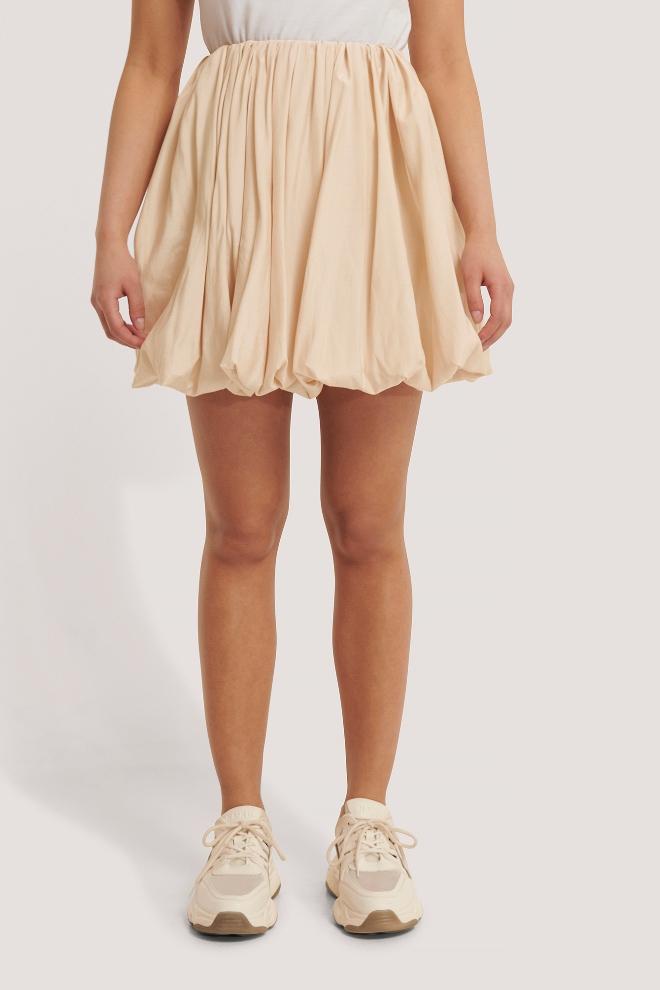 Balloon Mini Skirt Beige