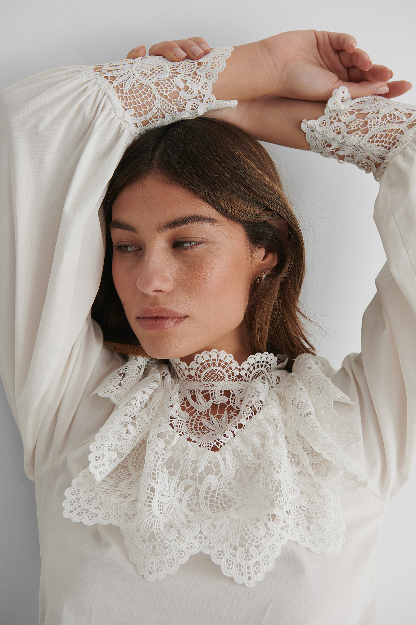 Balloon sleeve lace blouse Clearance