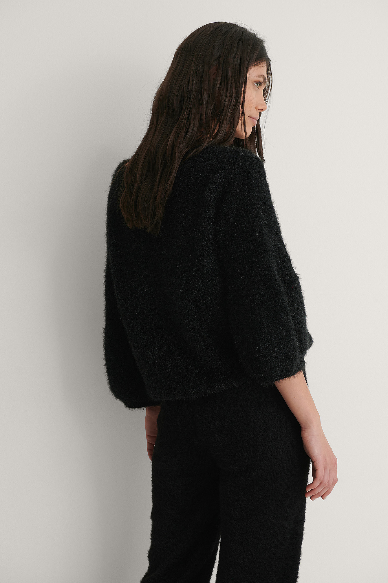 balloon sleeve short cardigan
