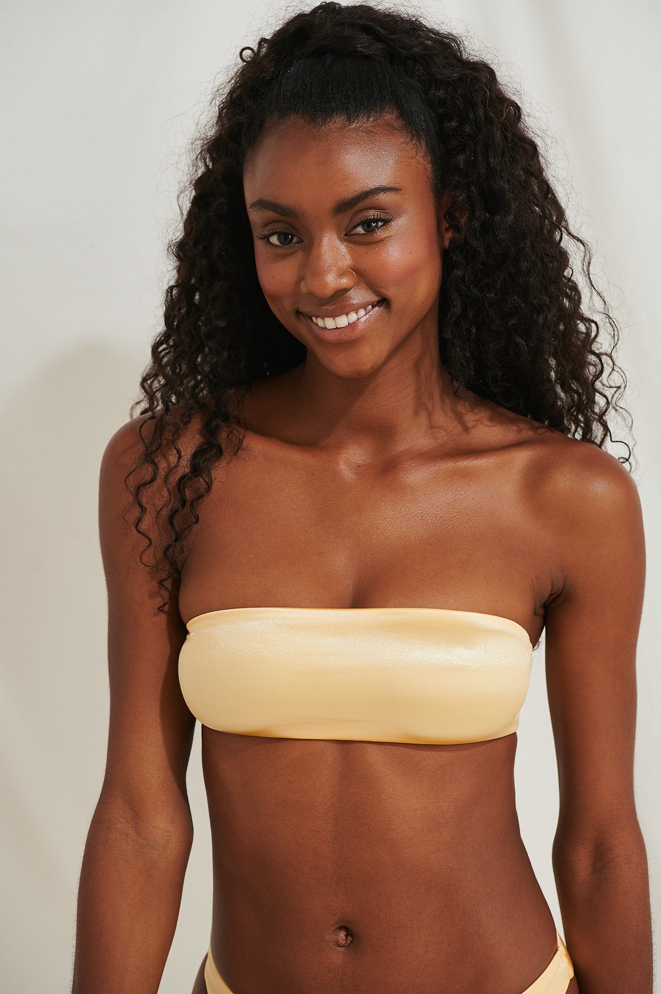 Yellow Bandeau Bikini Top