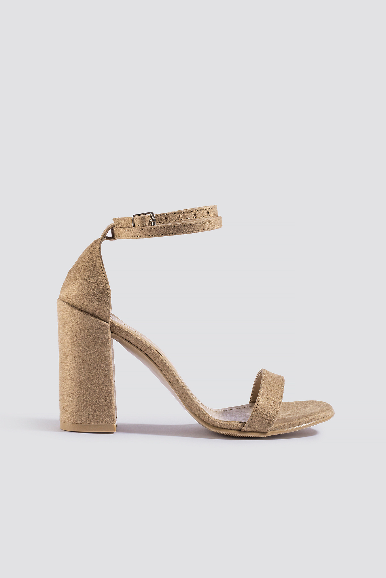 Basic Block Heels Beige